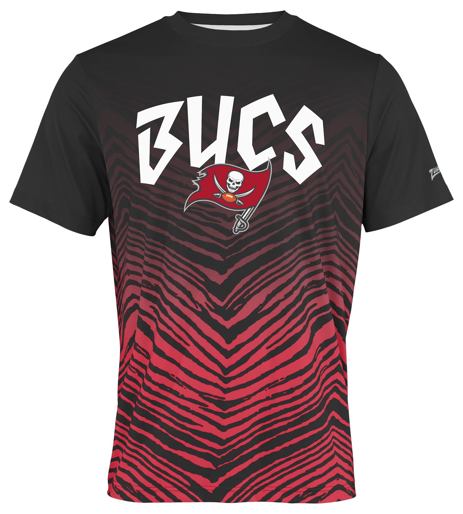 Zubaz NFL Men's Wild Card Zebra Team Color Short SleeveT Shirt, Tampa Bay Buccaneers - Official NFL Licensed Zubaz Apparel (2