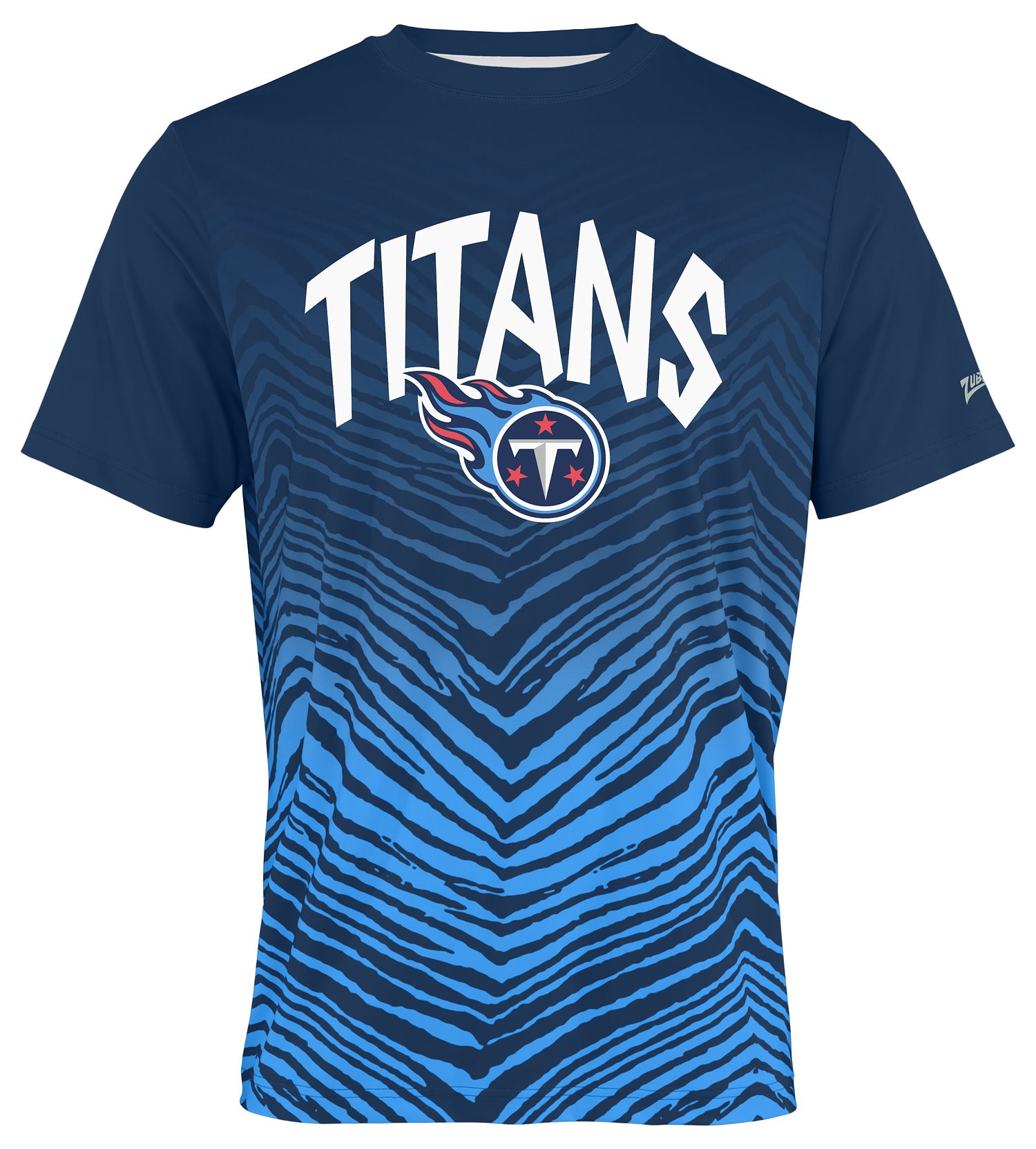 Zubaz NFL Men's Wild Card Zebra Team Color Short SleeveT Shirt, Tennessee Titans - Official NFL Titans Zubaz Apparel (29 of 6