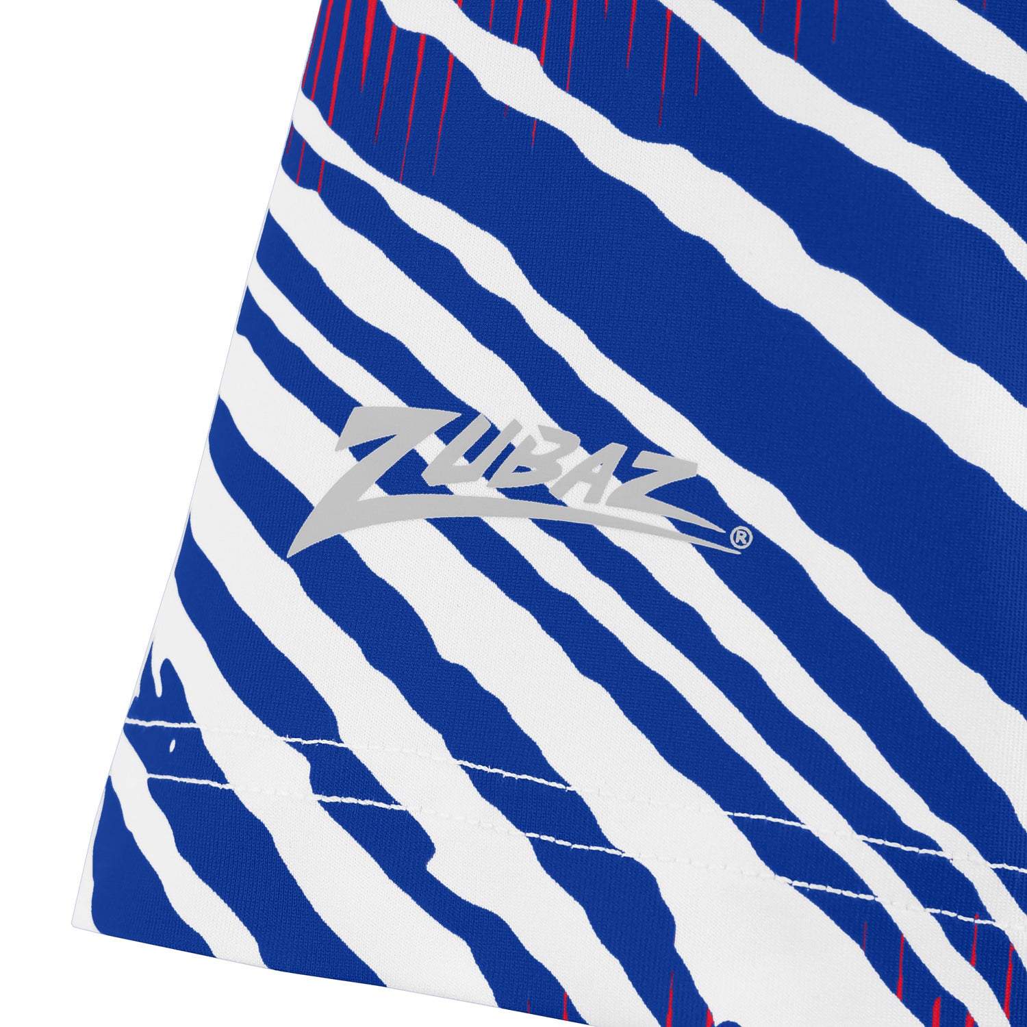 Zubaz NFL Women's Zebra 2 Team Color Circle Logo Short Sleeve T-Shirt, Buffalo Bills - Official NFL Bills Zubaz Apparel (3 of