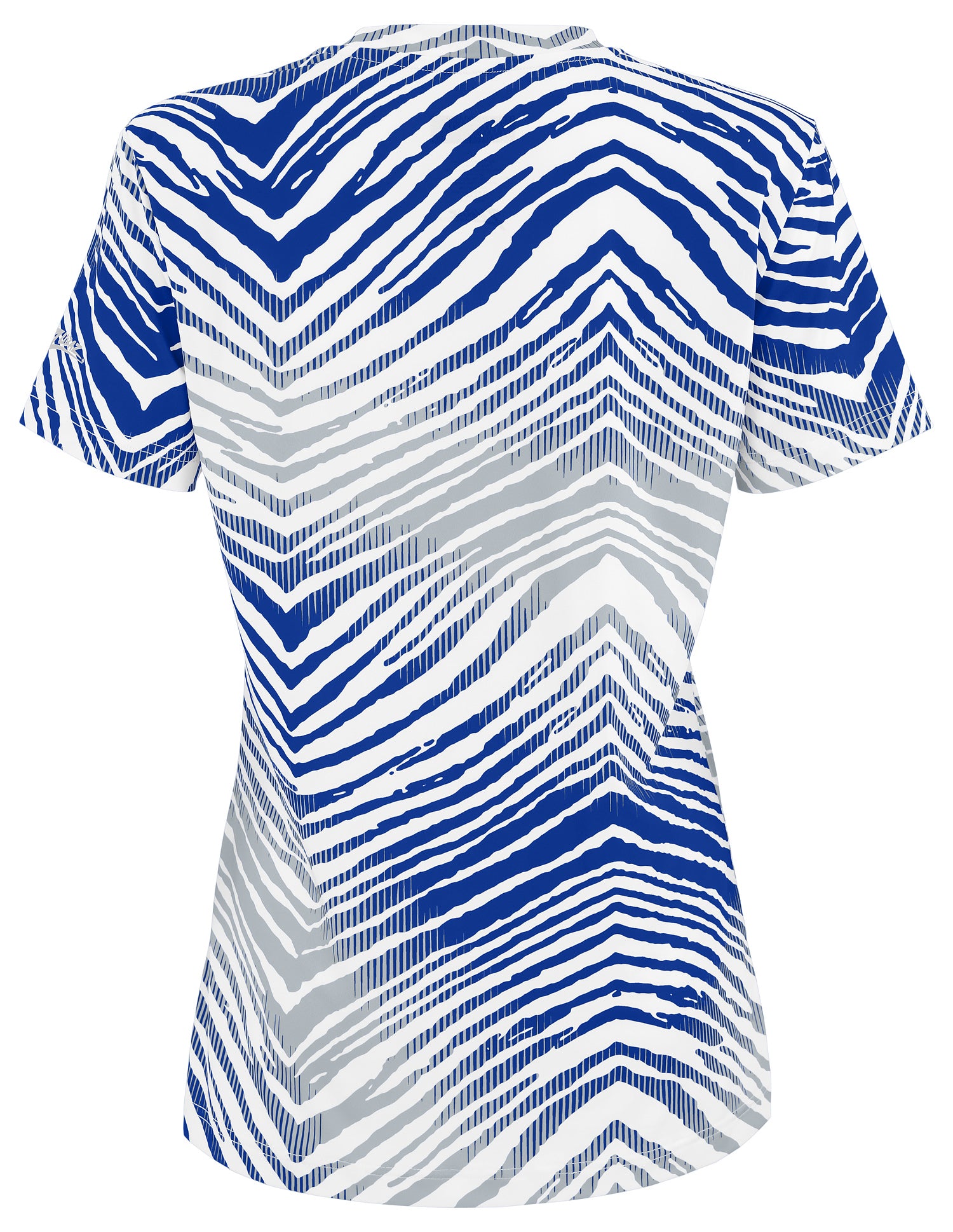 Zubaz NFL Women's Zebra 2 Team Color Circle Logo Short Sleeve T-Shirt, Indianapolis Colts