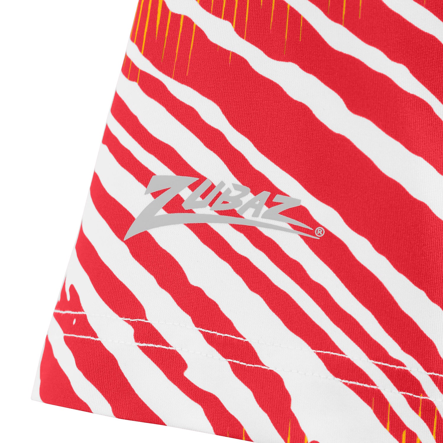 Zubaz NFL Women's Zebra 2 Team Color Circle Logo Short Sleeve T-Shirt, Kansas City Chiefs