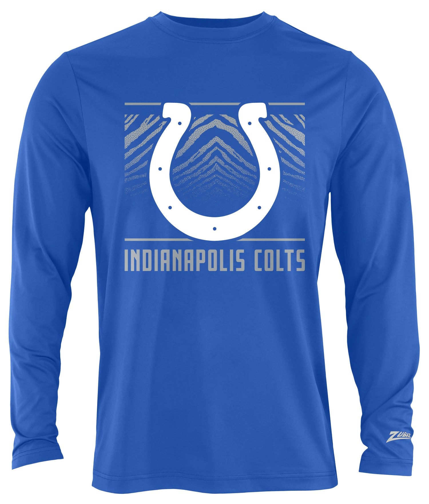 Zubaz NFL Men's Team Color Tunnel Long Sleeve T-Shirt, Indianapolis Colts
