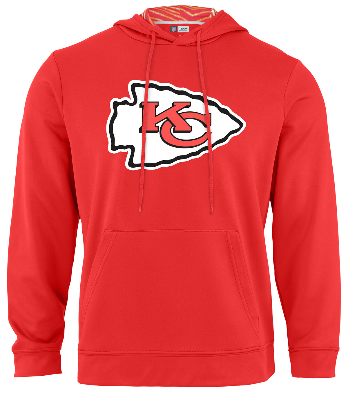 Zubaz NFL Kansas City Chiefs Men's Team Color Primary Logo Zebra Hood-Liner Hoodie