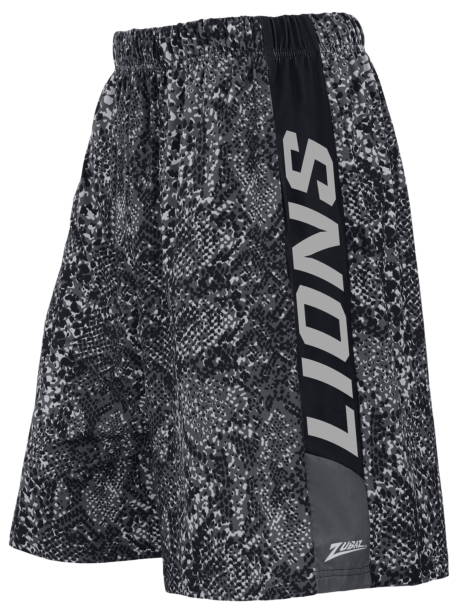 Zubaz NFL Men's 9in Tonal Post Football Shorts, Detroit Lions