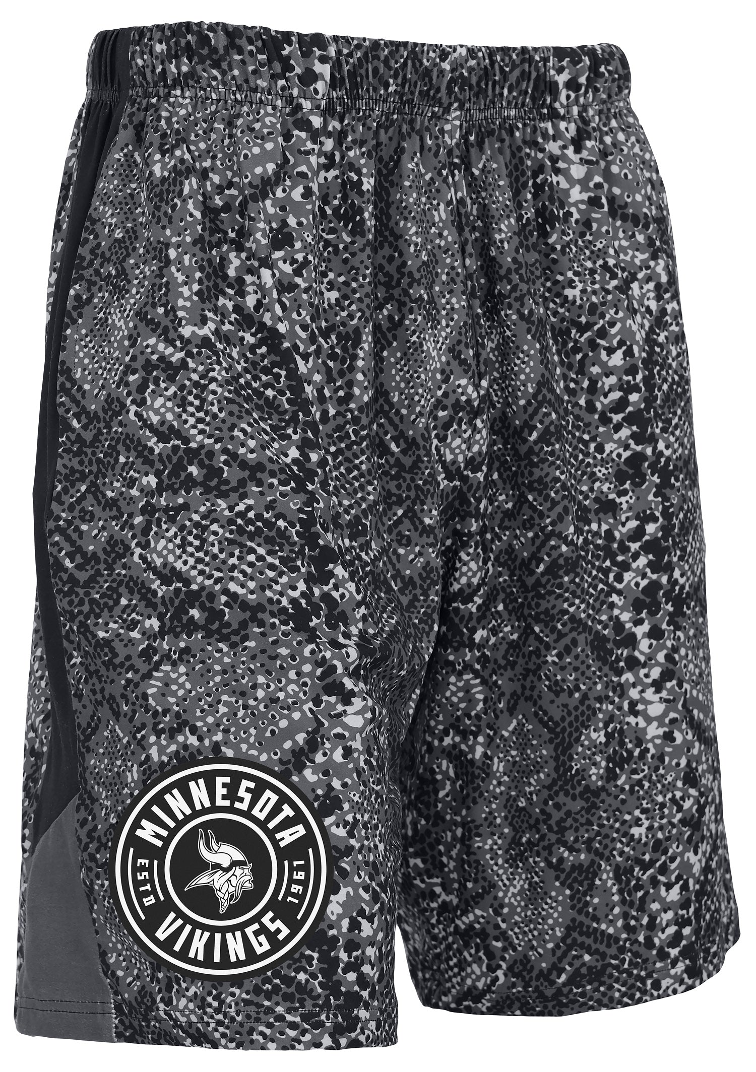 Zubaz NFL Men's 9in Tonal Post Football Shorts, Minnesota Vikings