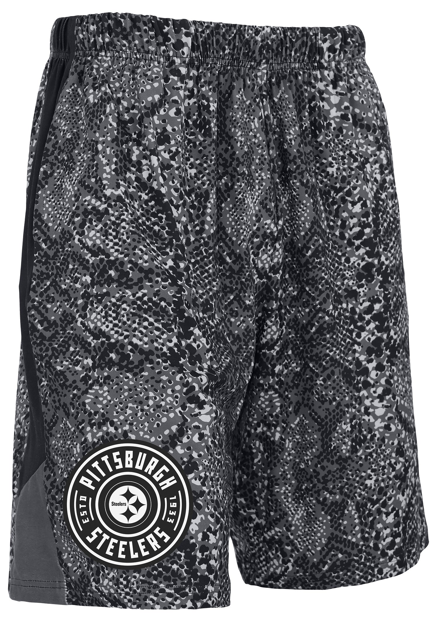Zubaz NFL Men's 9in Tonal Post Football Shorts, Pittsburgh Steelers - Official NFL Steelers Zubaz Apparel (1 of 3)