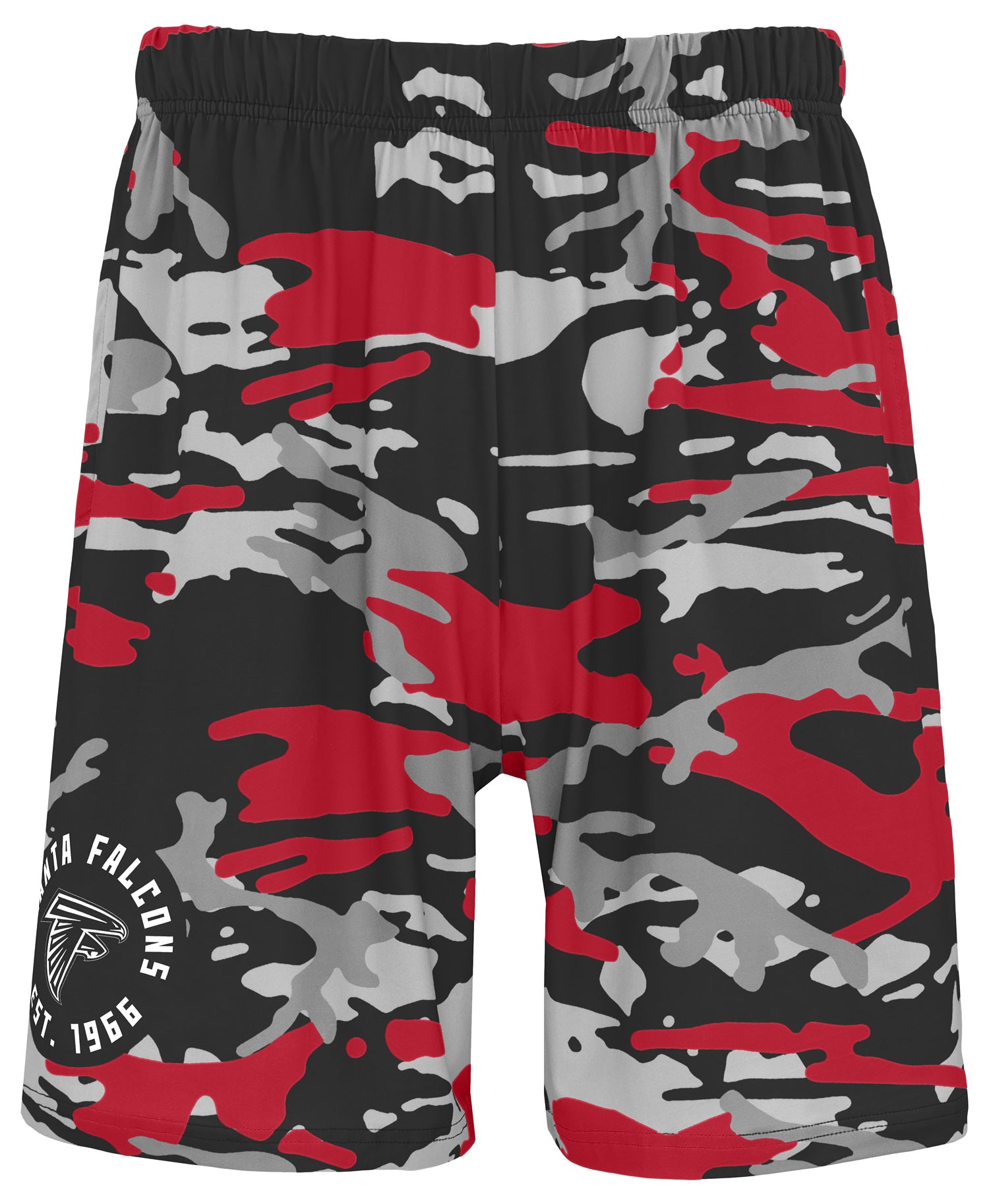 Zubaz NFL Men's 7in Alternate Camo Established Block Text Shorts, Atlanta Falcons - Official NFL Falcons Zubaz Apparel (1 of