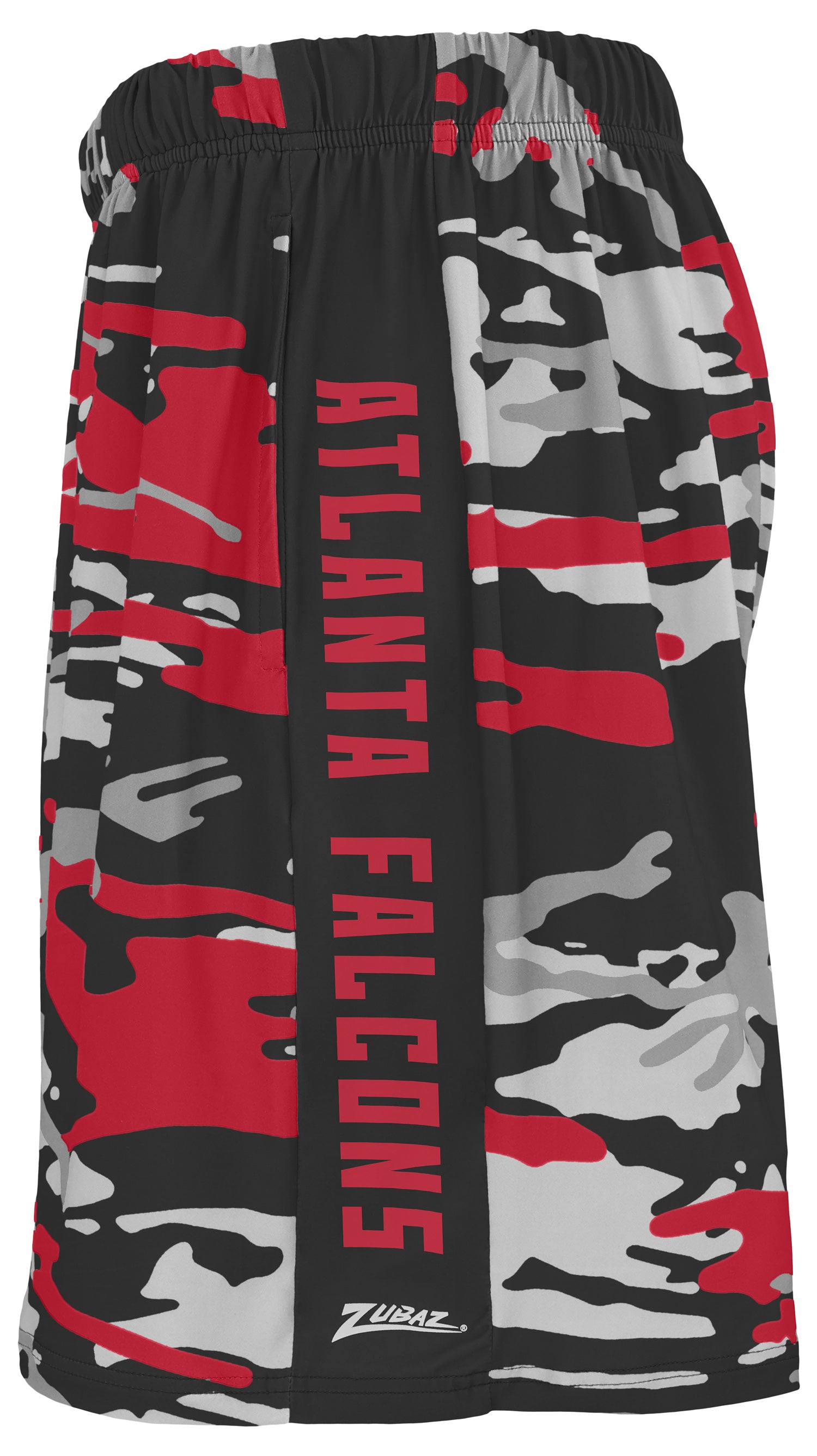 Zubaz NFL Men's 7in Alternate Camo Established Block Text Shorts, Atlanta Falcons