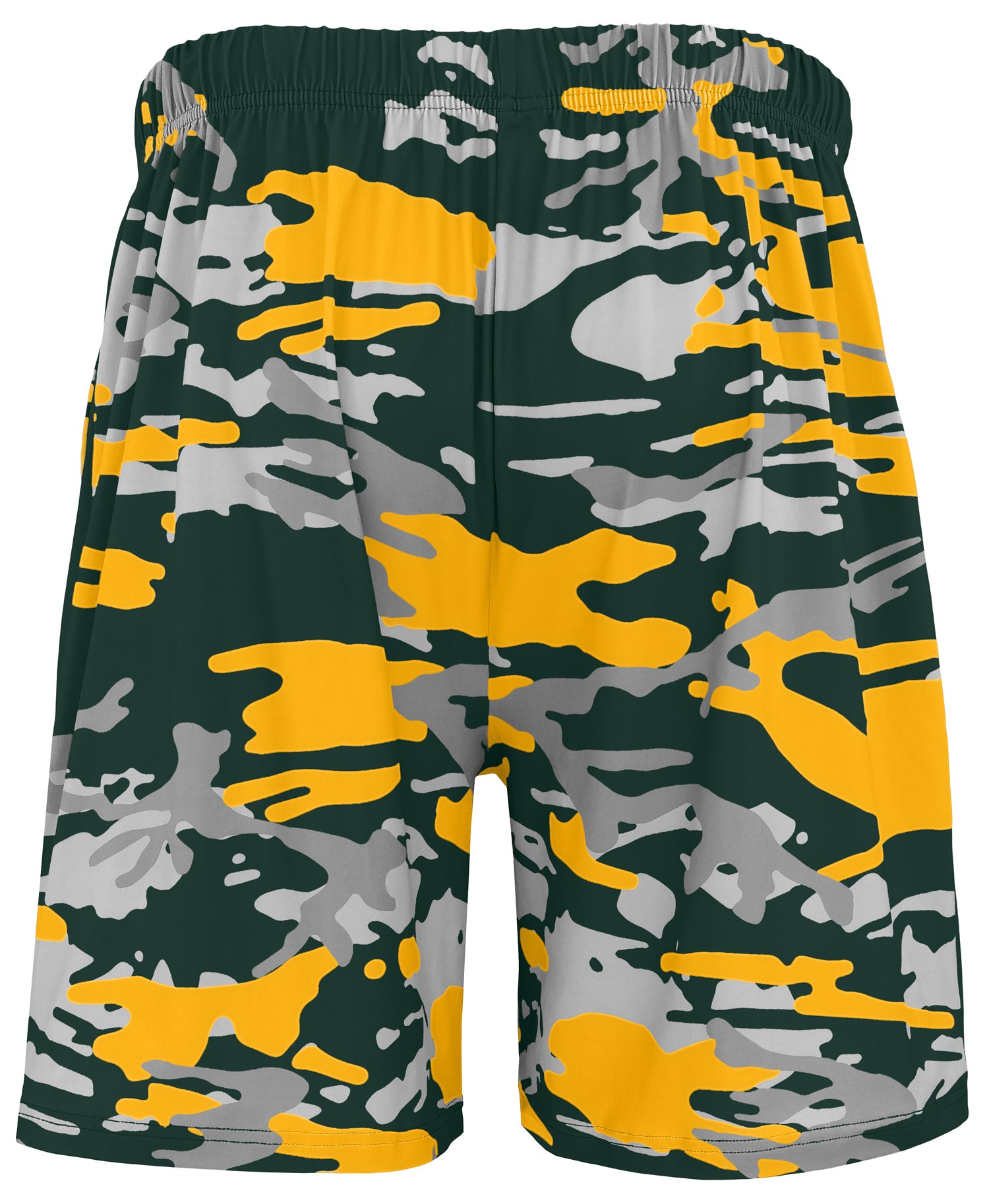 Zubaz NFL Men's 7in Alternate Camo Established Block Text Shorts, Green Bay Packers - Official NFL Packers Zubaz Apparel (3 o