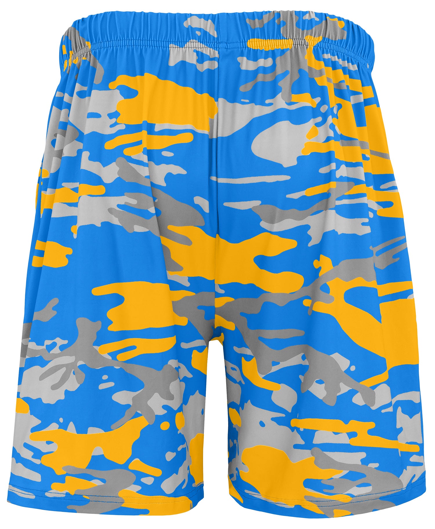 Zubaz NFL Men's 7in Alternate Camo Established Block Text Shorts, Los Angeles Chargers - Official NFL Chargers Zubaz Apparel
