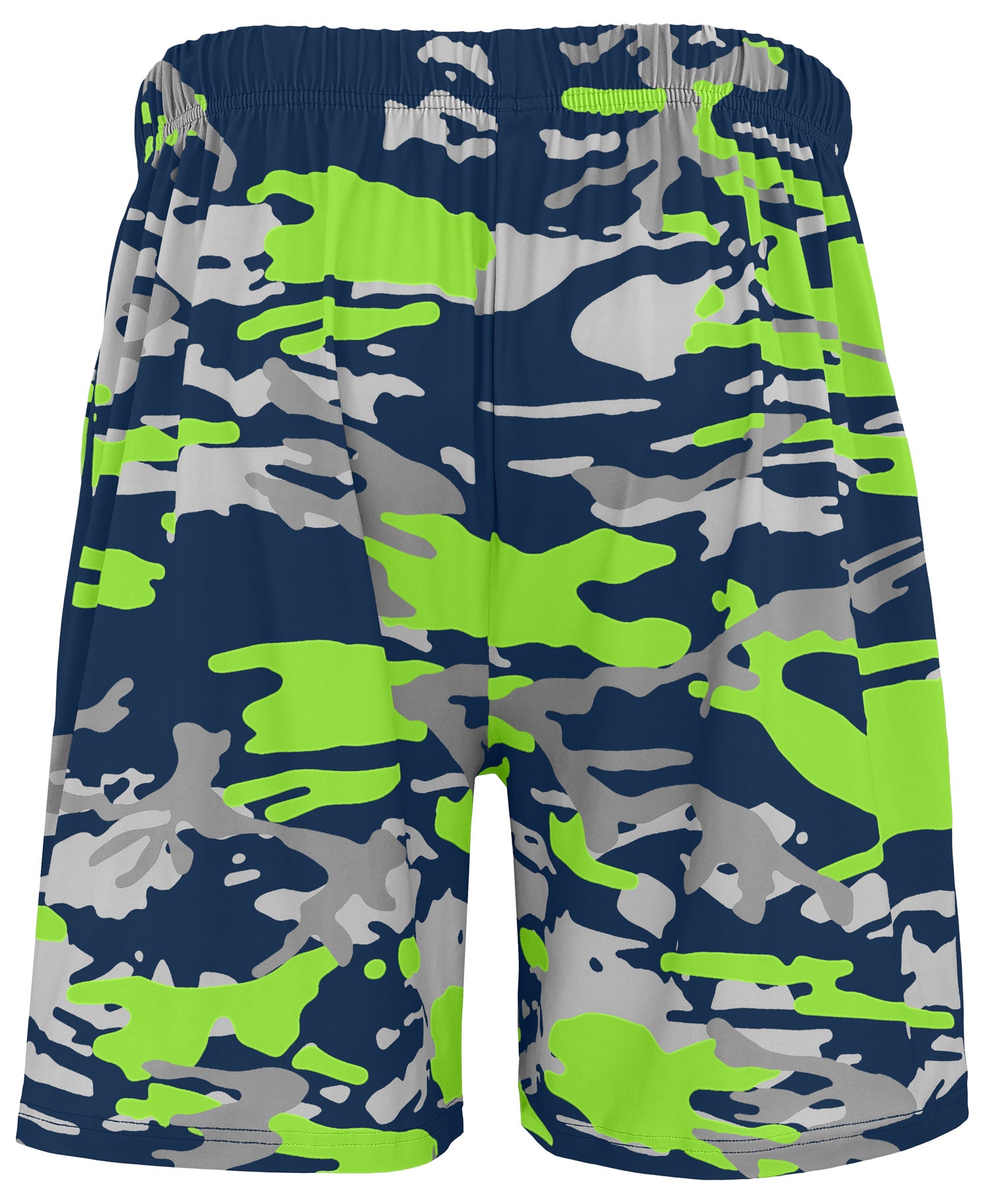 Zubaz NFL Men's 7in Alternate Camo Established Block Text Shorts, Seattle Seahawks - Official NFL Seahawks Zubaz Apparel (3 o