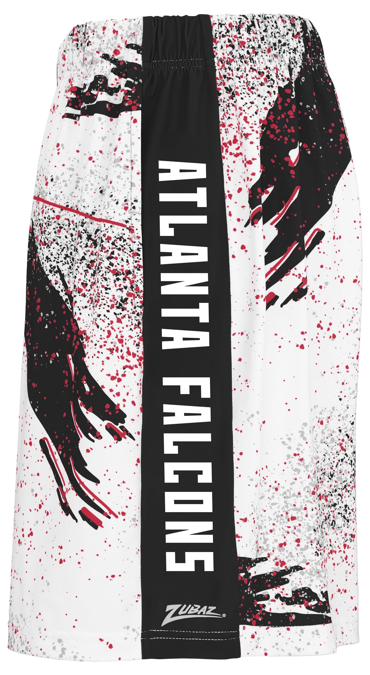 Zubaz NFL Men's 7in Confetti Overtime Block Text Shorts, Atlanta Falcons