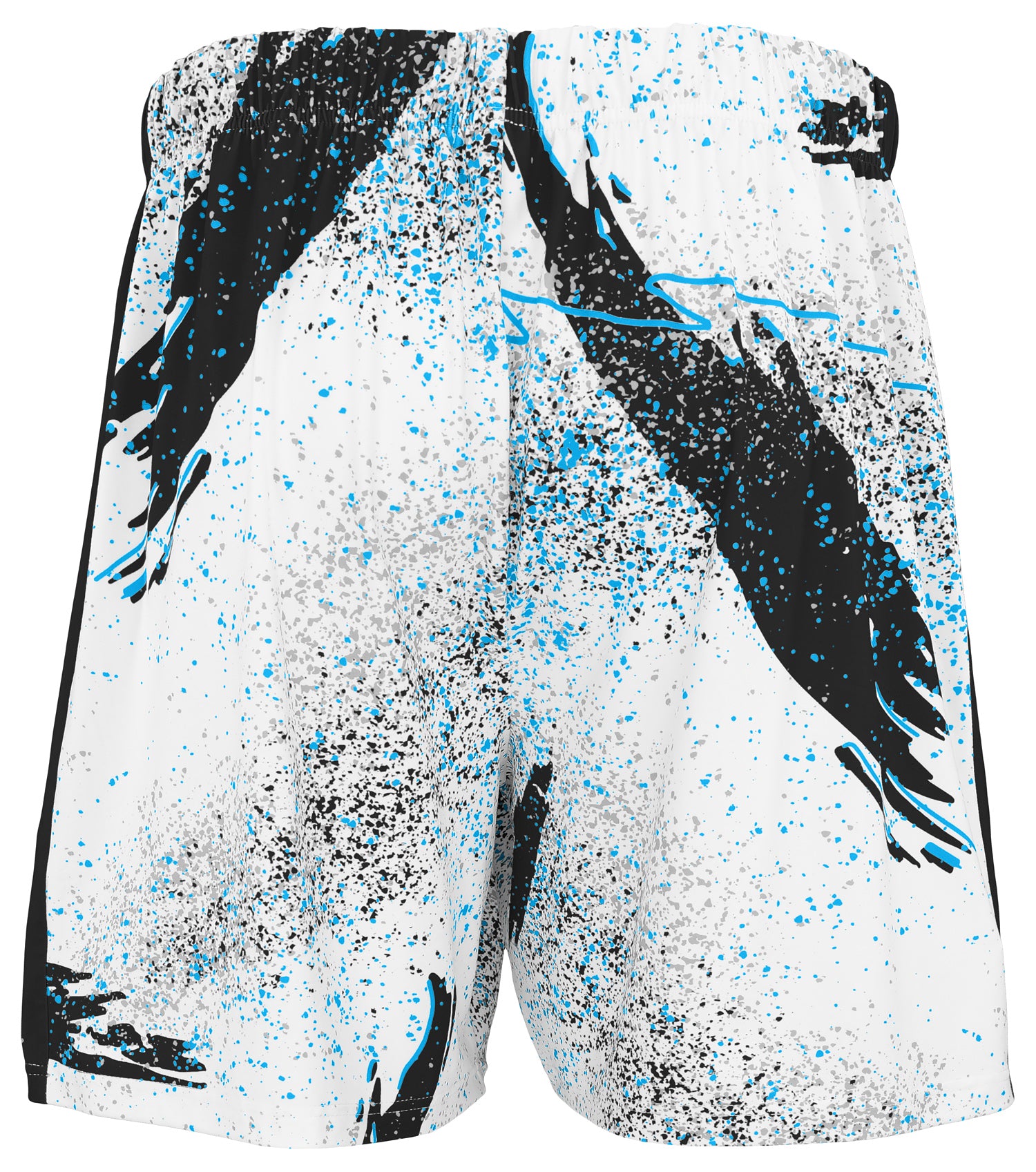Zubaz NFL Men's 7in Confetti Overtime Block Text Shorts, Carolina Panthers - Official NFL Panthers Zubaz Apparel (3 of 3)