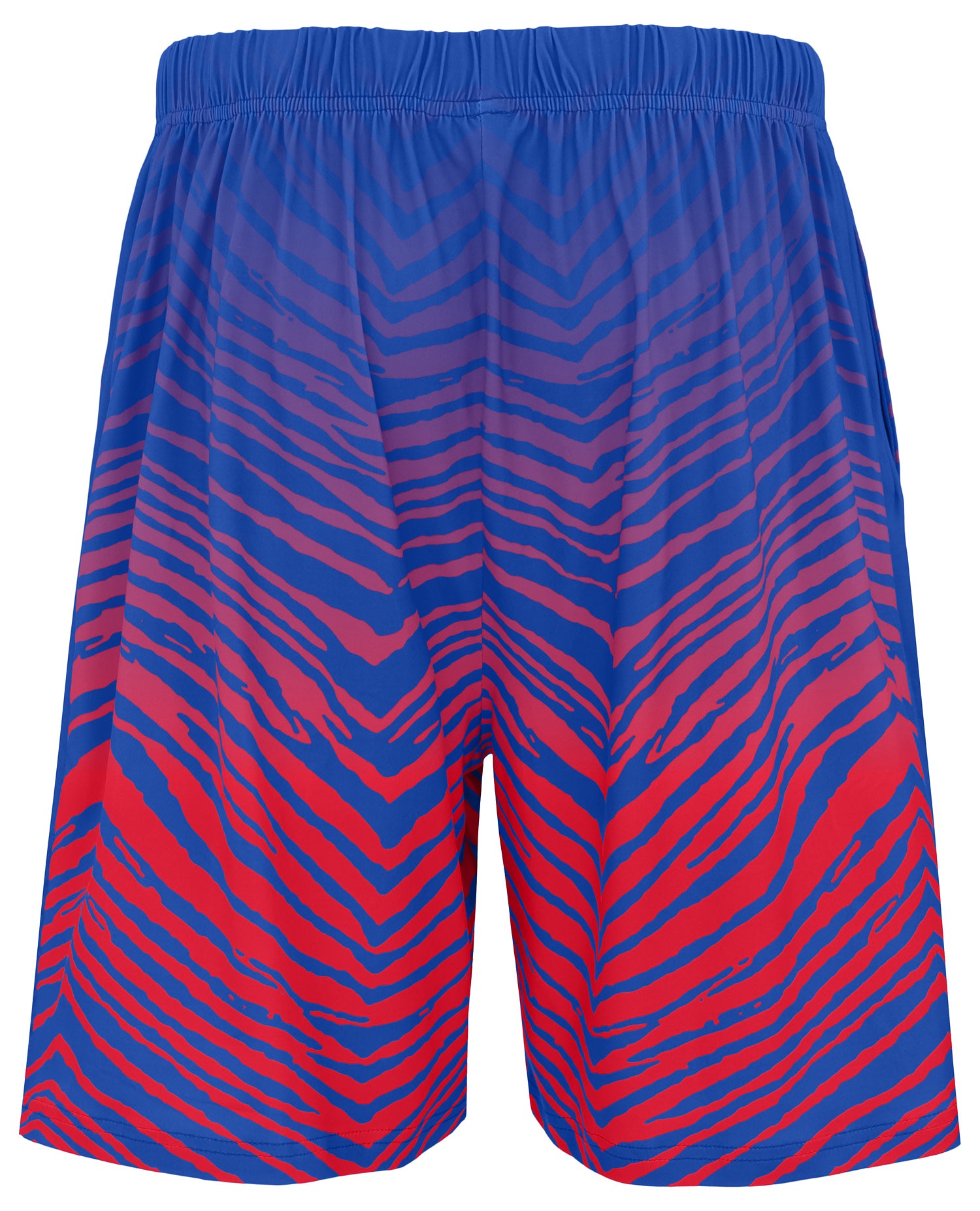 Zubaz NFL Men's 7in Fade Primary Stacked Text Shorts, Buffalo Bills - Official NFL Bills Zubaz Apparel (3 of 3)