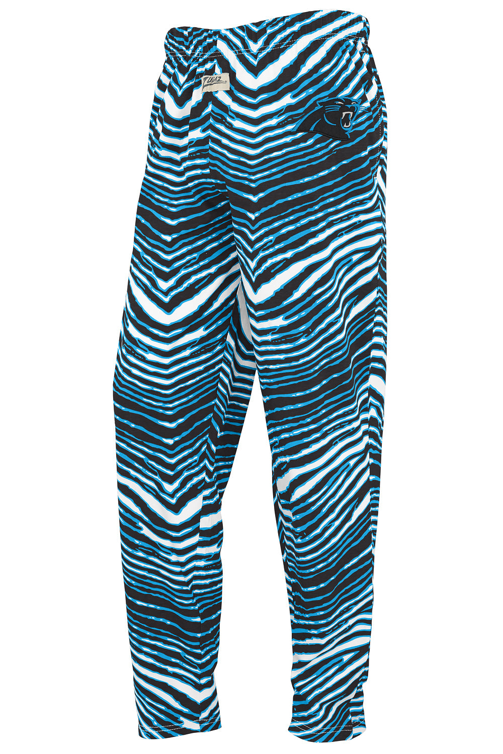 Zubaz NFL  UNISEX Z88 3 Color Zebra - Direct Embroidered Logo Pants, CAROLINA PANTHERS