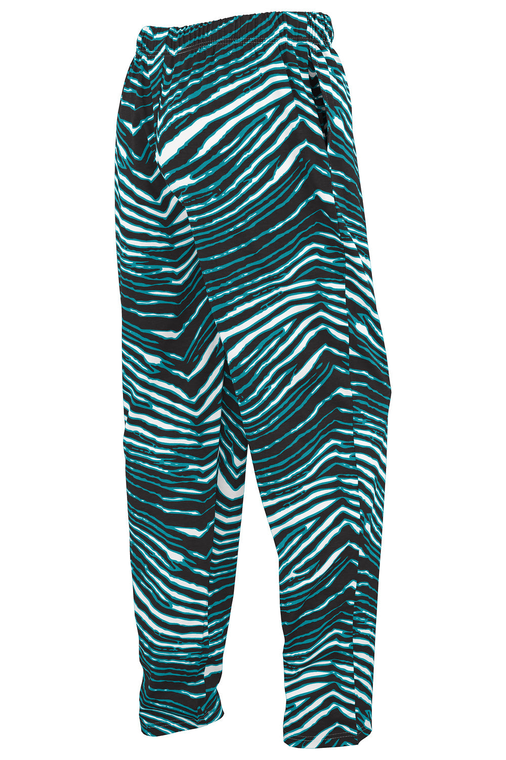 Zubaz NFL UNISEX Z88 3 Color Zebra Direct Embroidered Logo Pants, JACKSONVILLE JAGUARS