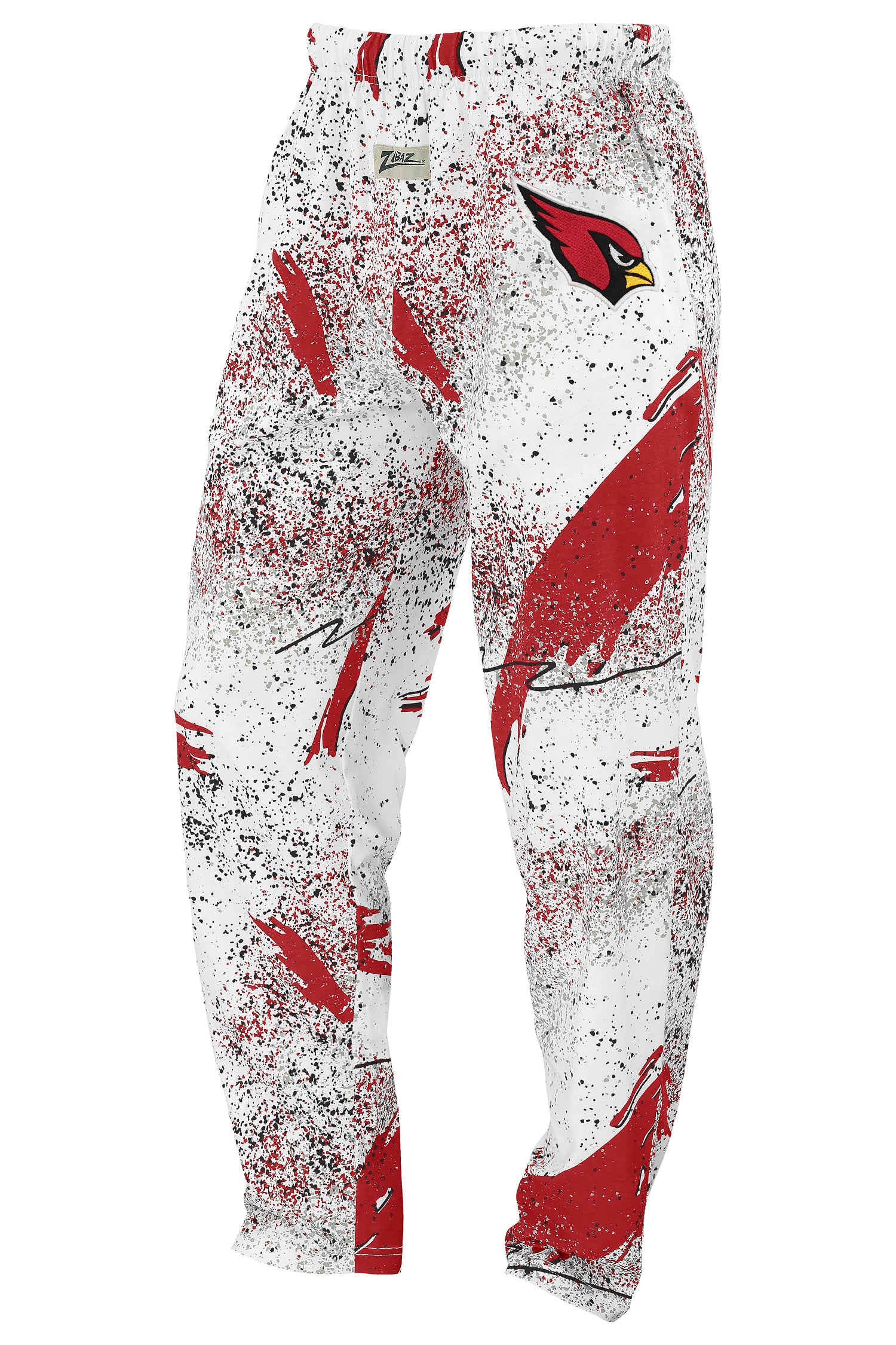 Zubaz NFL Adult Unisex Z88 Embroidered Confetti 3 Color Pants, Arizona Cardinals