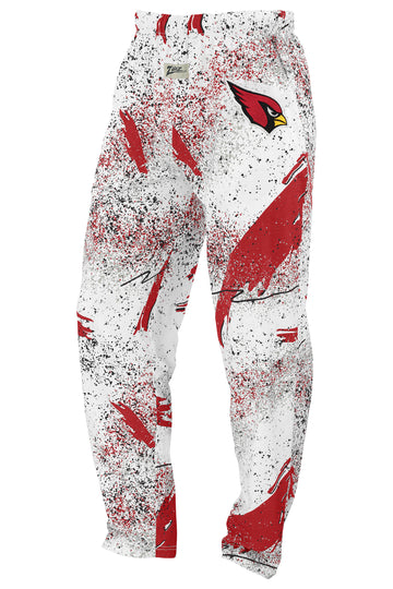 Zubaz NFL Adult Unisex Z88 Embroidered Confetti 3 Color Pants, Arizona Cardinals