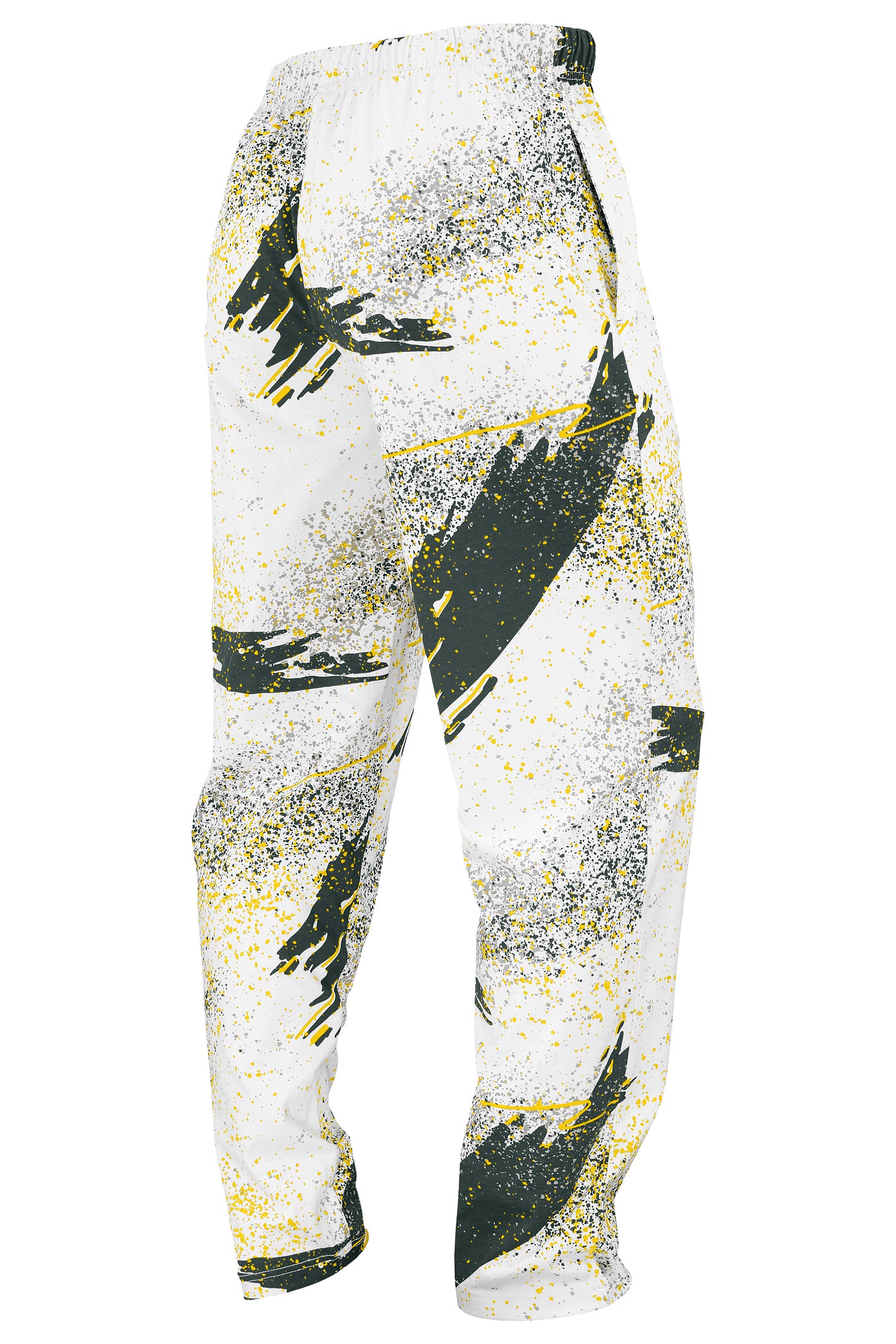 Zubaz NFL Adult Unisex Z88 Embroidered Confetti 3 Color Pants, Green Bay Packers