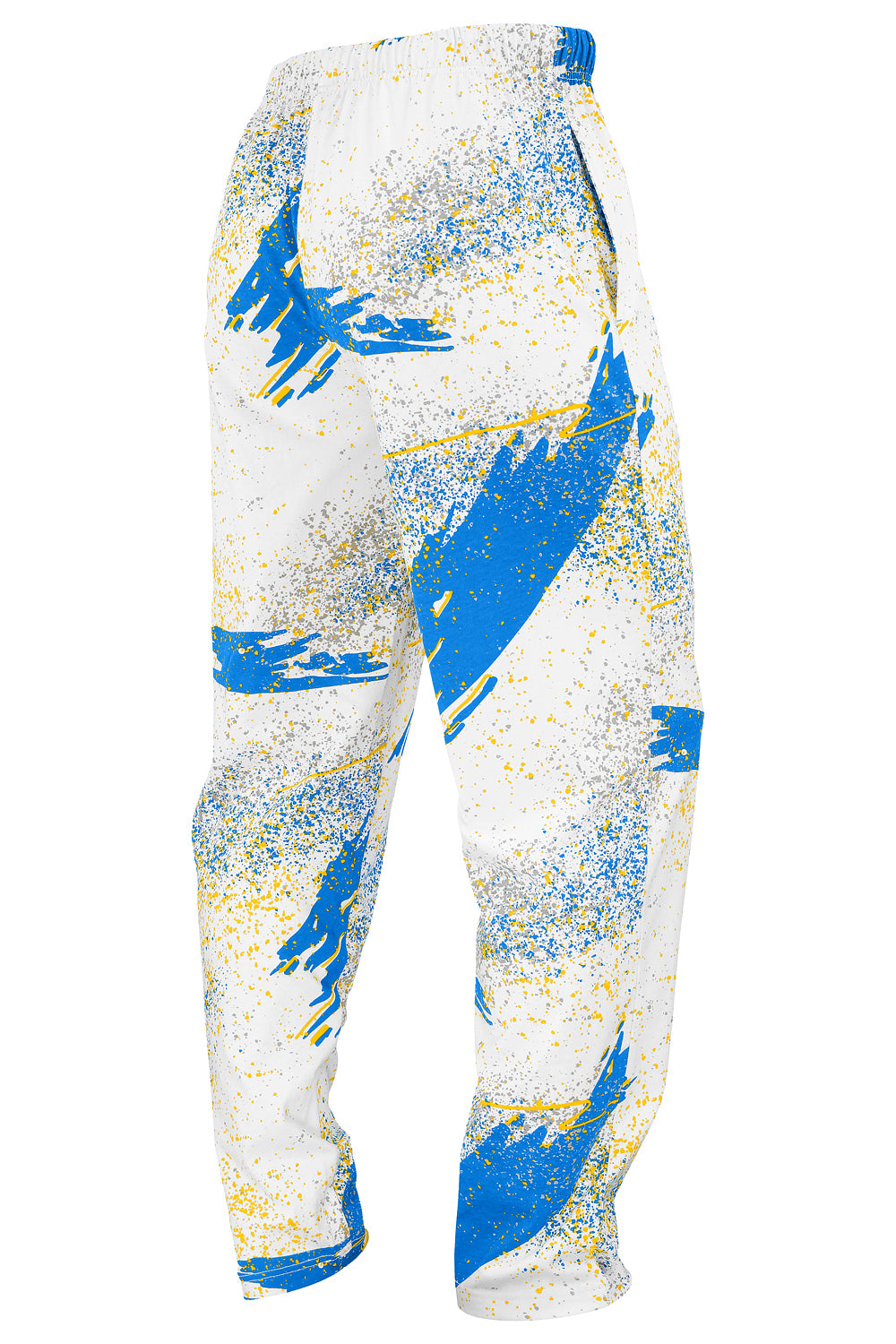 Zubaz NFL Adult Unisex Z88 Embroidered Confetti 3 Color Pants, Los Angeles Chargers