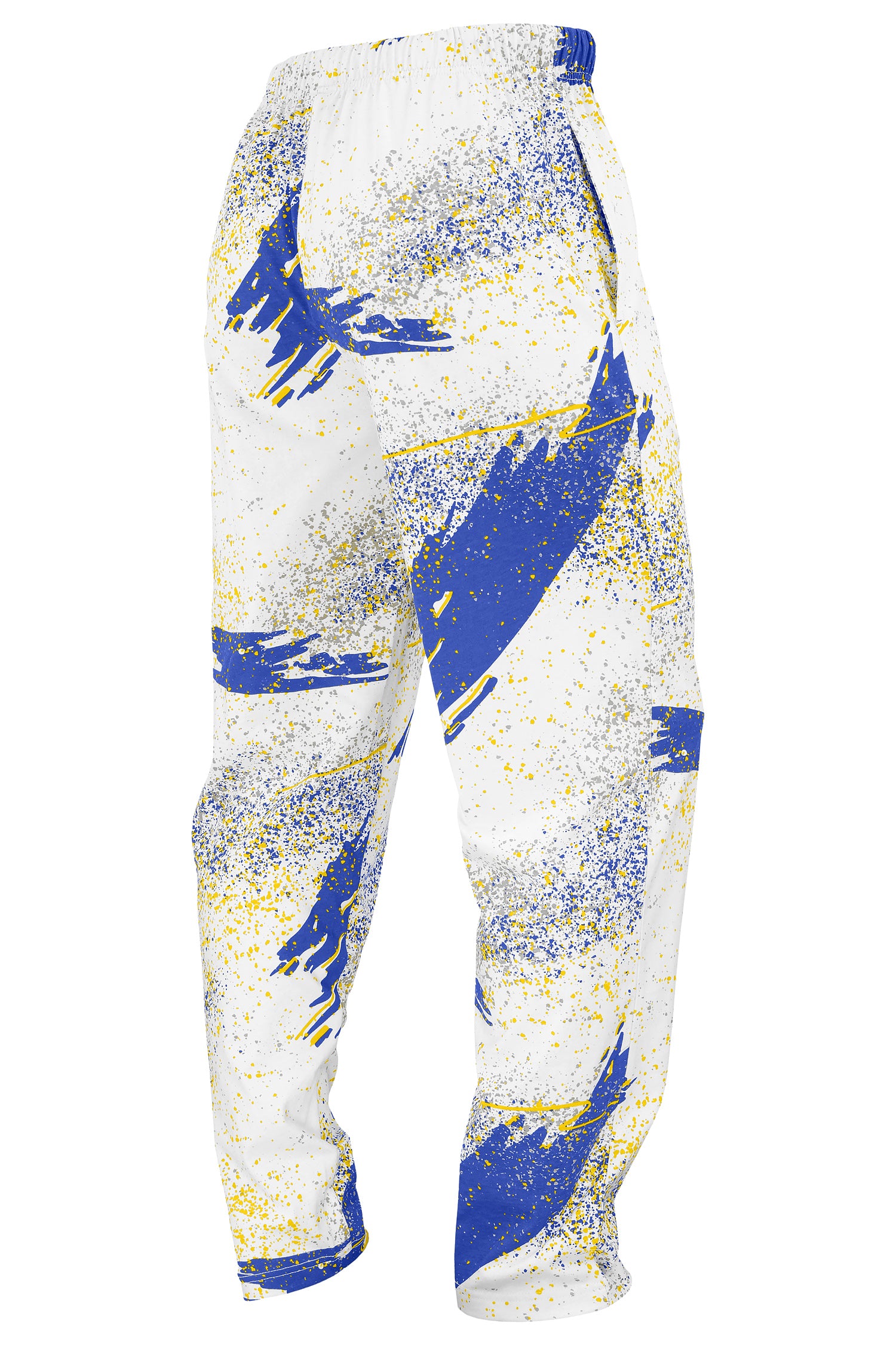 Zubaz NFL Adult Unisex Z88 Embroidered Confetti 3 Color Pants, Los Angeles Rams