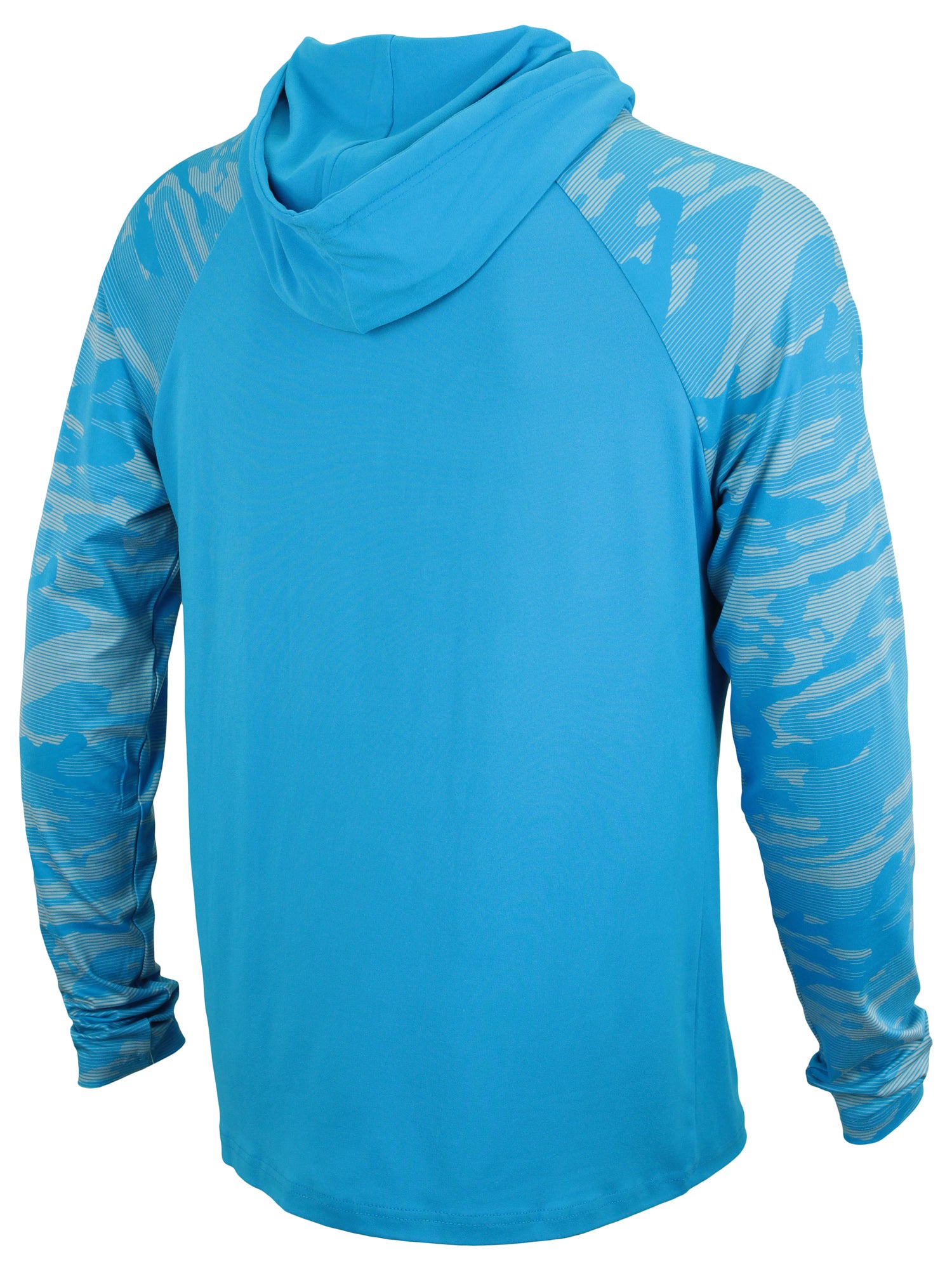 Zubaz NFL Men's Camo Line Sleeves Lightweight 1/4 Zip Color Block Hoodie, DETROIT LIONS