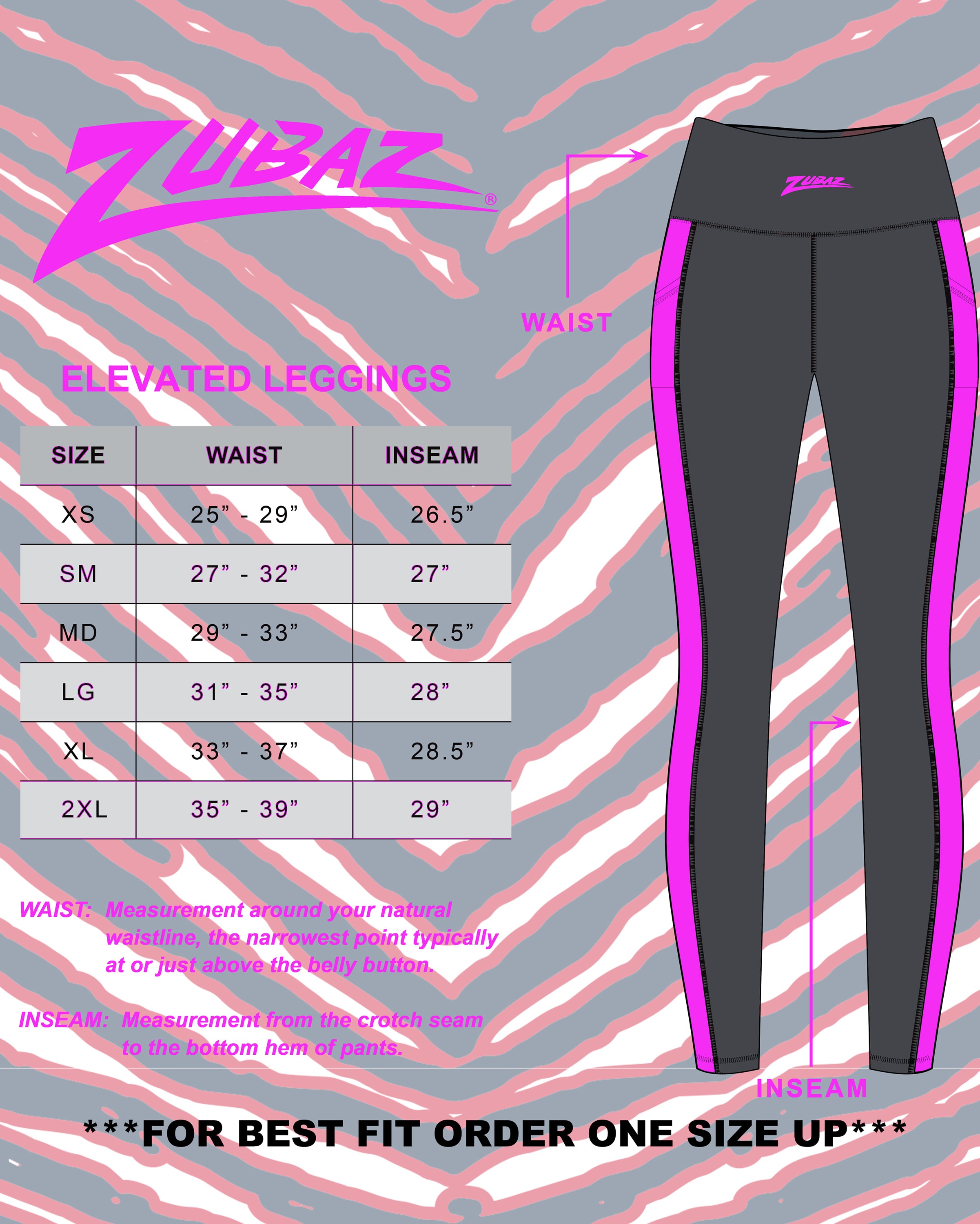 Zubaz NFL Women's Elevated Zebra Tonal Leggings, Los Angeles Chargers