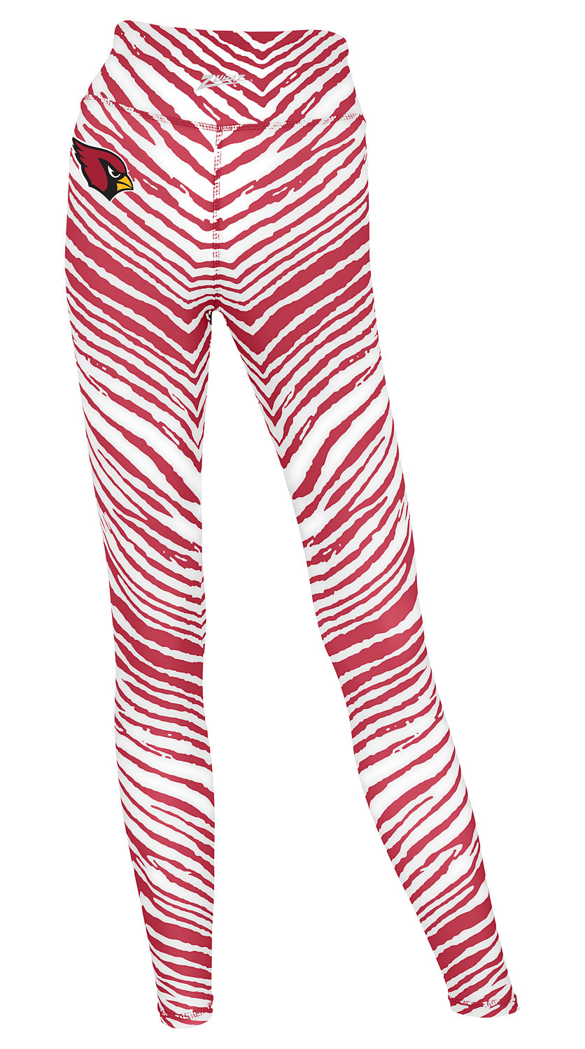 Zubaz NFL Women's 2 Pack Zebra 2 Color And Marble Leggings with Pimary Logo, Arizona Cardinals