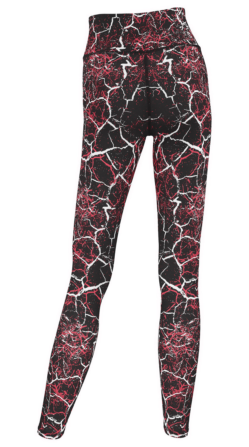 Zubaz NFL Women's 2 Pack Zebra 2 Color And Marble Leggings with Pimary Logo, Atlanta Falcons