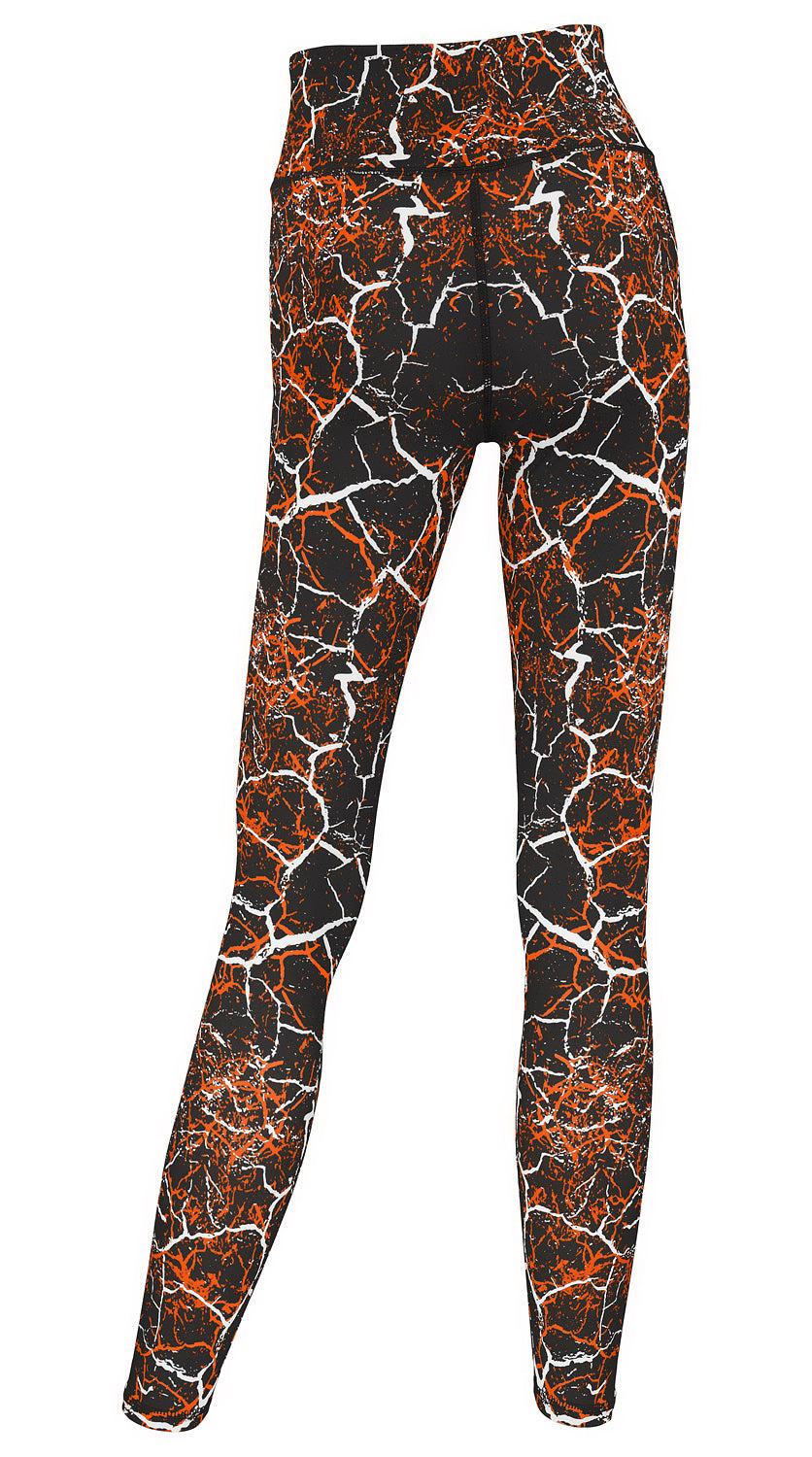 Zubaz NFL Women's 2 Pack Zebra 2 Color And Marble Leggings with Pimary Logo, Cincinnati Bengals