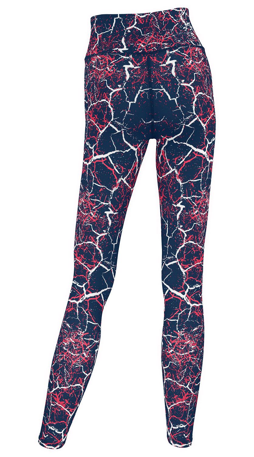 Zubaz NFL Women's 2 Pack Zebra 2 Color And Marble Leggings with Pimary Logo, Houston Texans