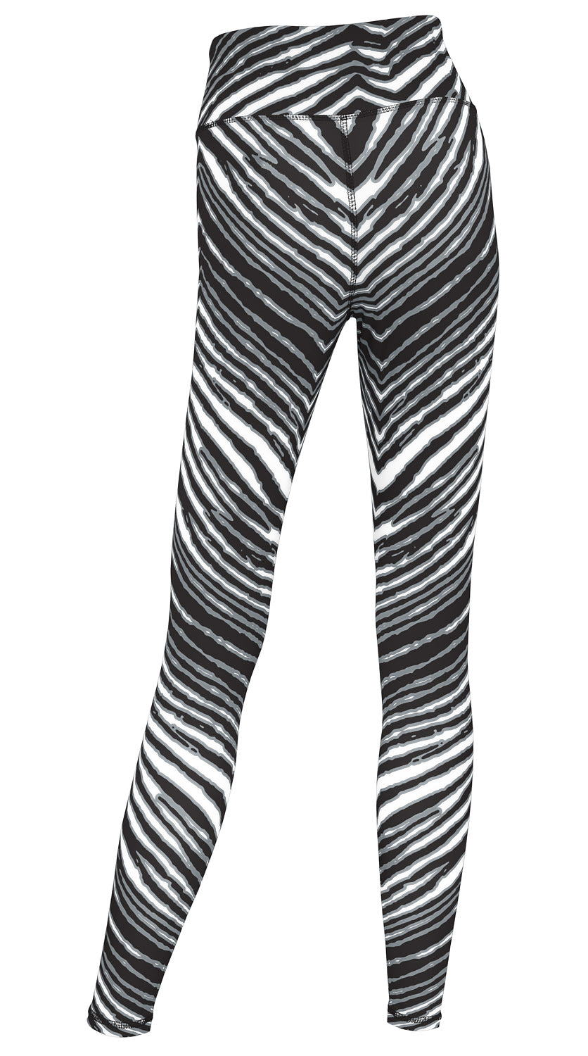Zubaz NFL Women's 2 Pack Zebra 2 Color And Marble Leggings with Pimary Logo, Las Vegas Raiders - Official NFL Raiders Zubaz A