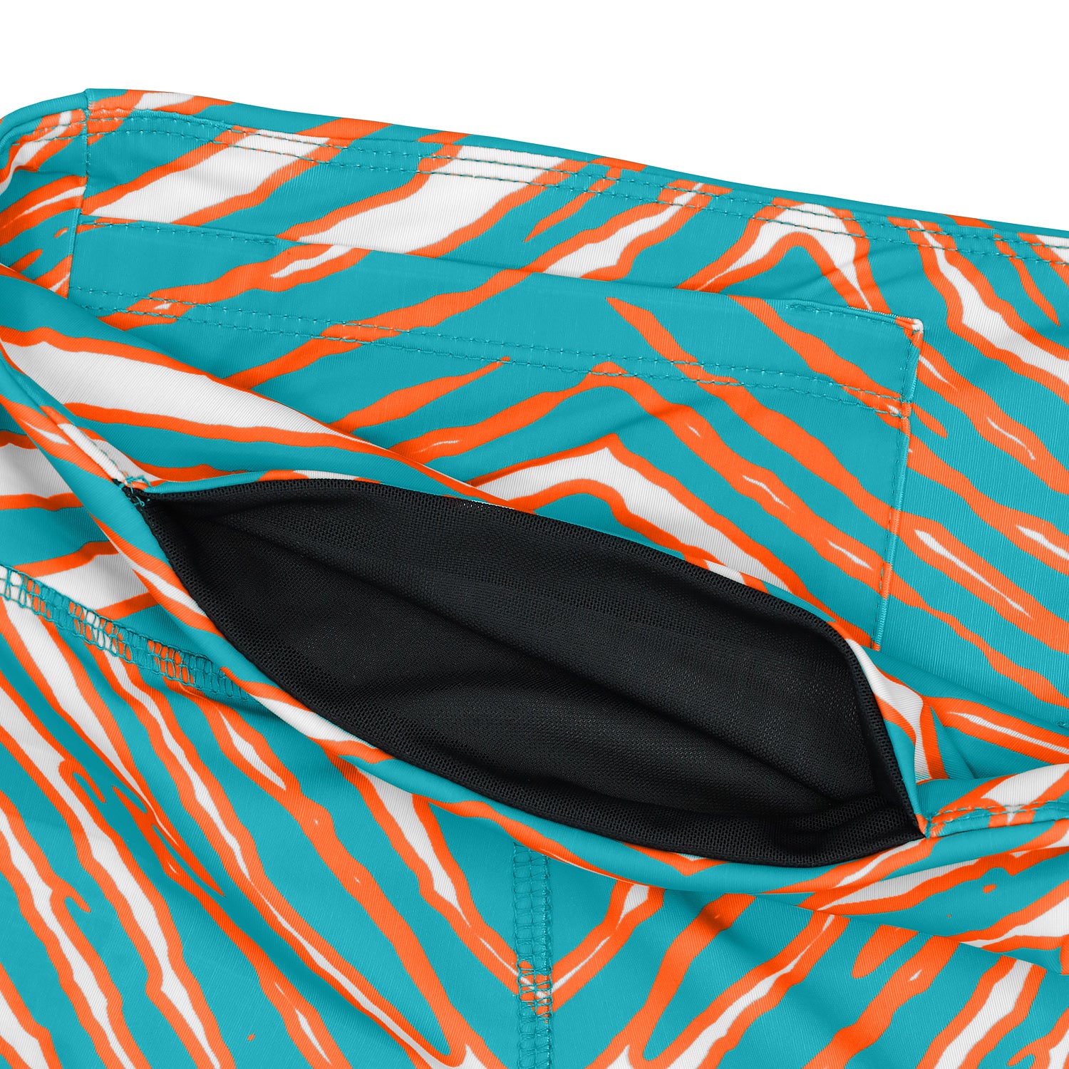 Zubaz NFL Women's 2 Pack Zebra 2 Color And Marble Leggings with Pimary Logo, Miami Dolphins