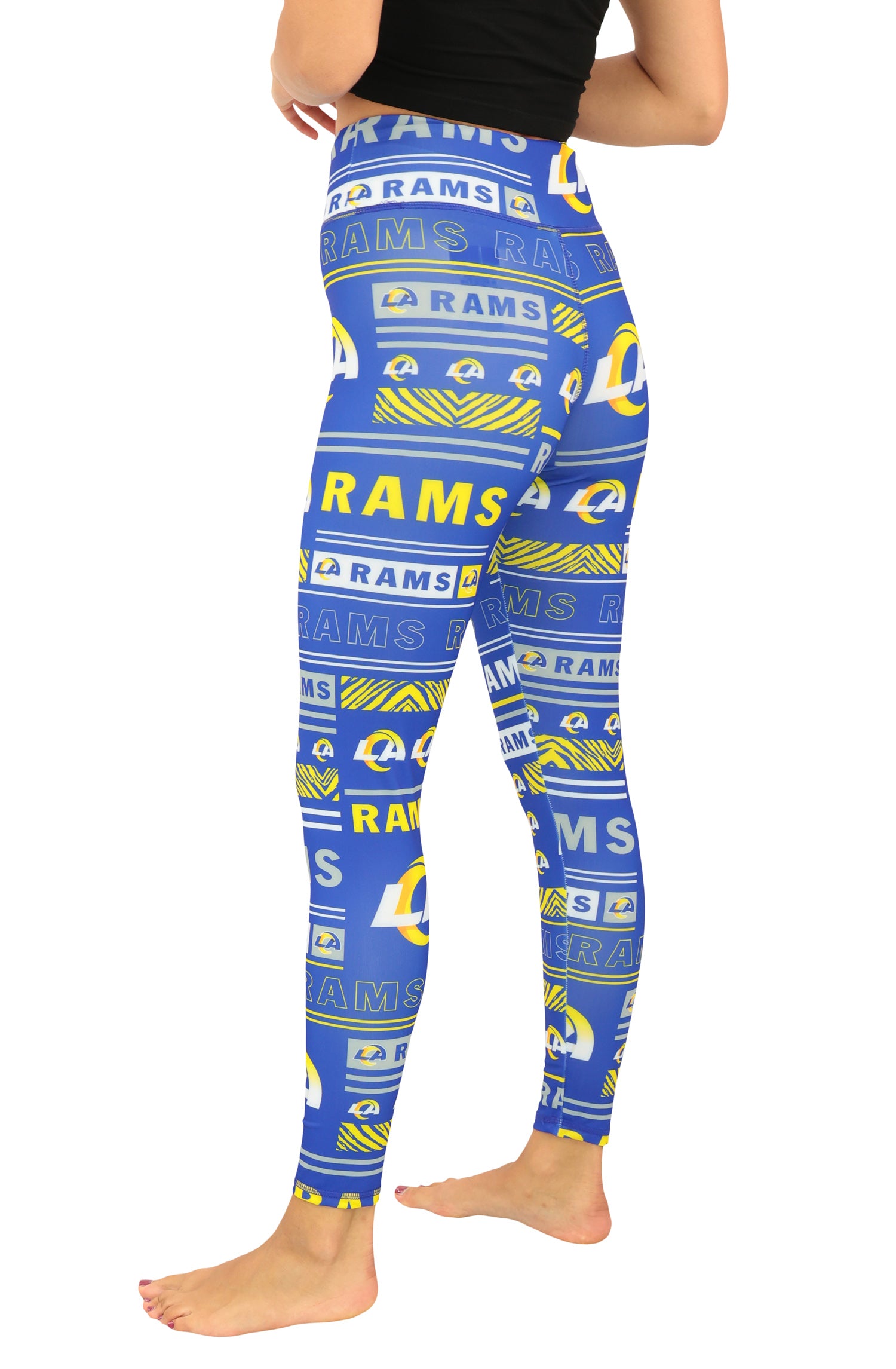 Zubaz NFL Women's Column Leggings, Los Angeles Rams - Official NFL Rams Zubaz Apparel