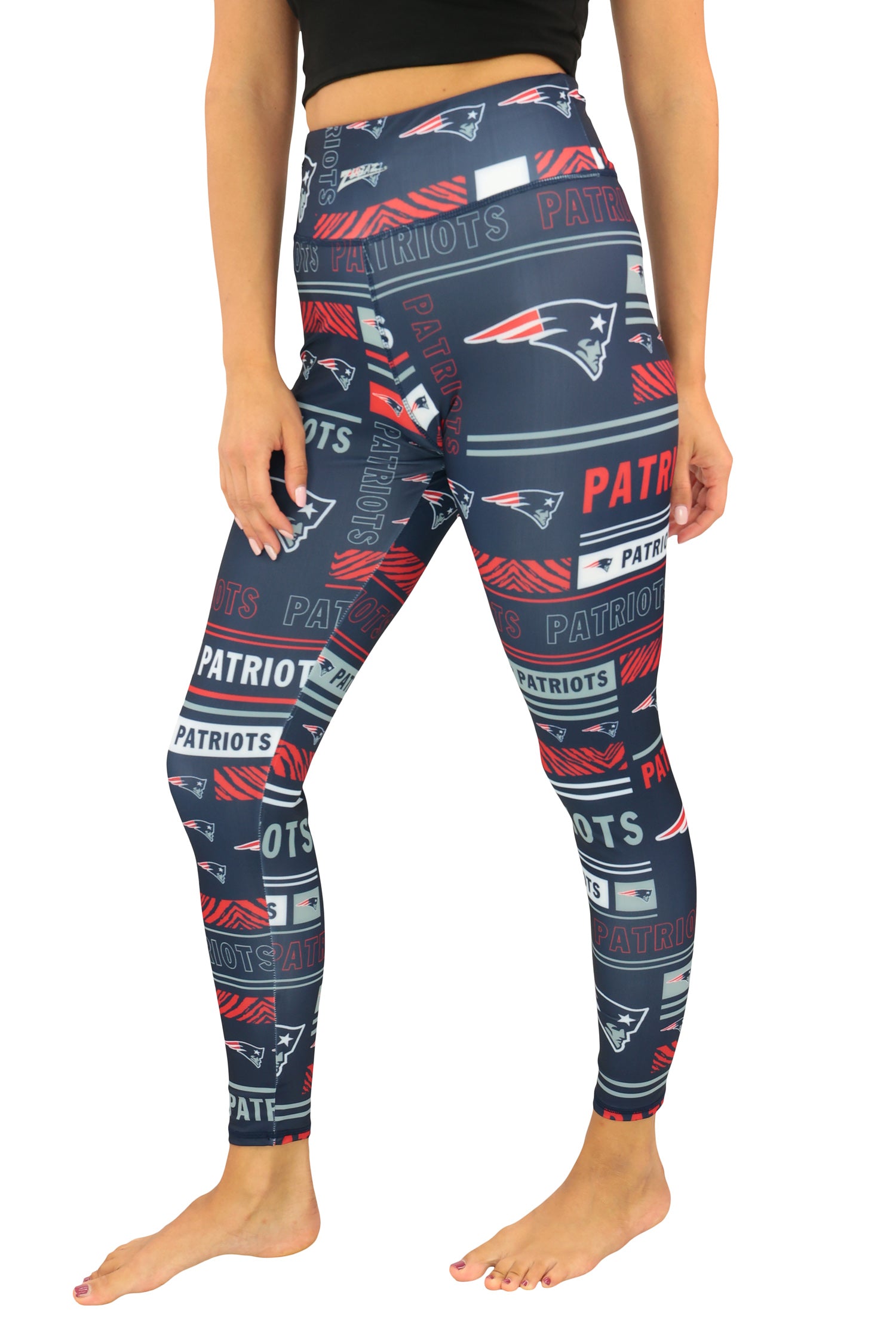 Zubaz NFL Women's Column Leggings, New England Patriots