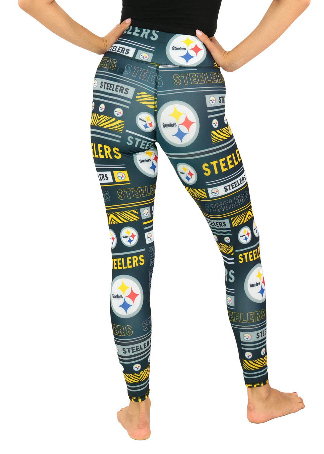 Zubaz NFL Women's Column Leggings, Pittsburgh Steelers
