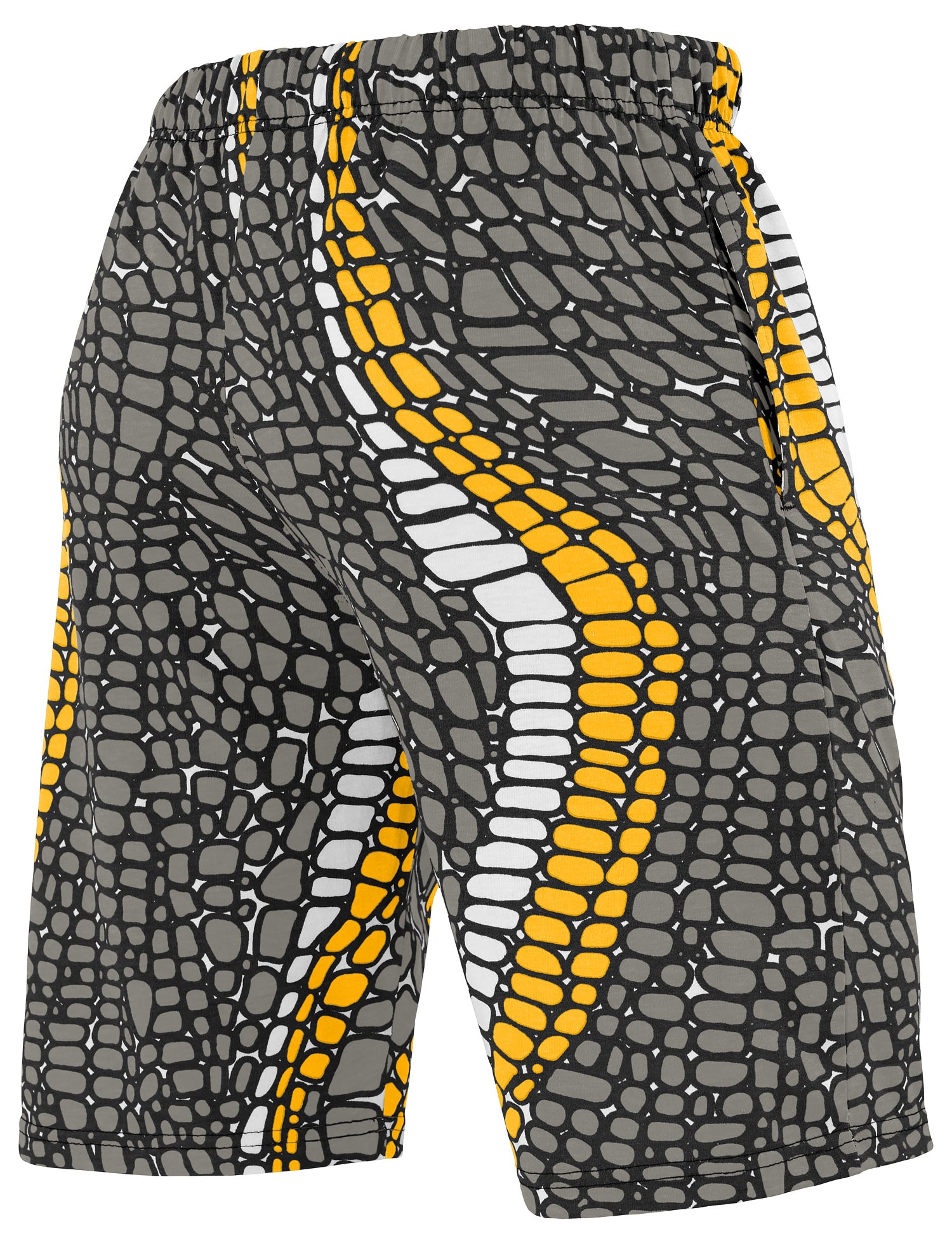 Zubaz NFL Adult Unisex Z88 Embroidered Gator 3 Color Shorts, Pittsburgh Steelers