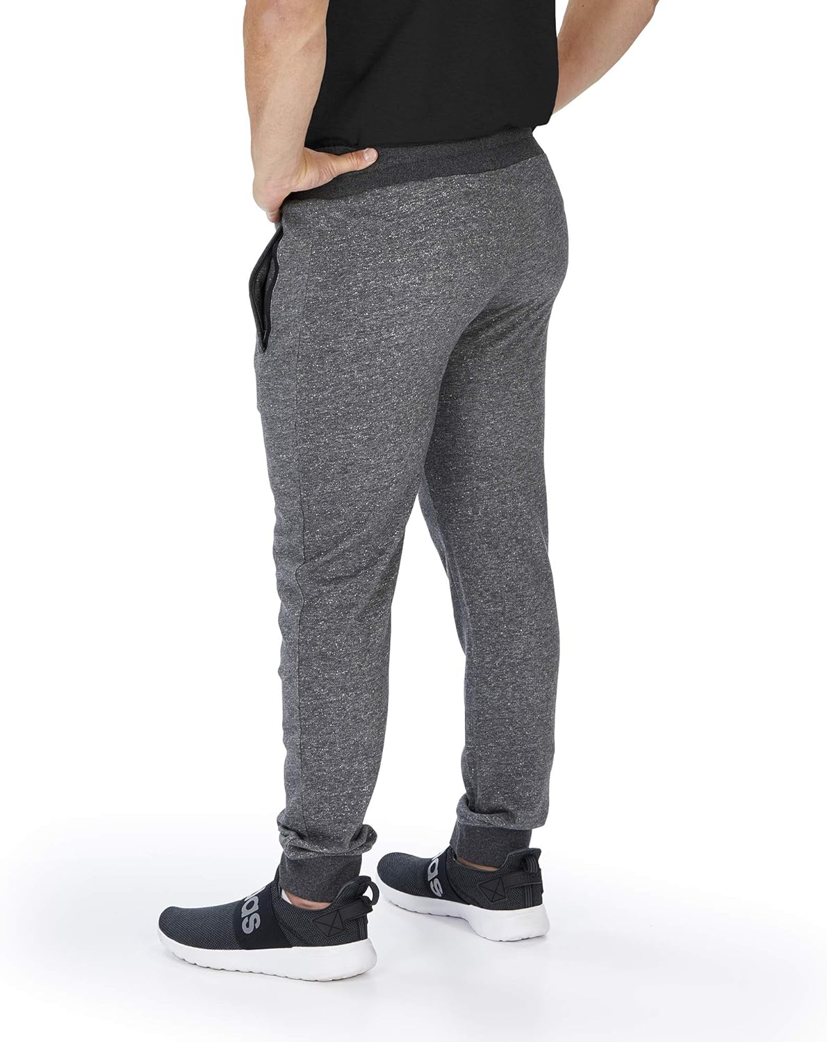 Zubaz NFL Mens Arizona Cardinals Dark Heather Gray Marled French Terry Jogger