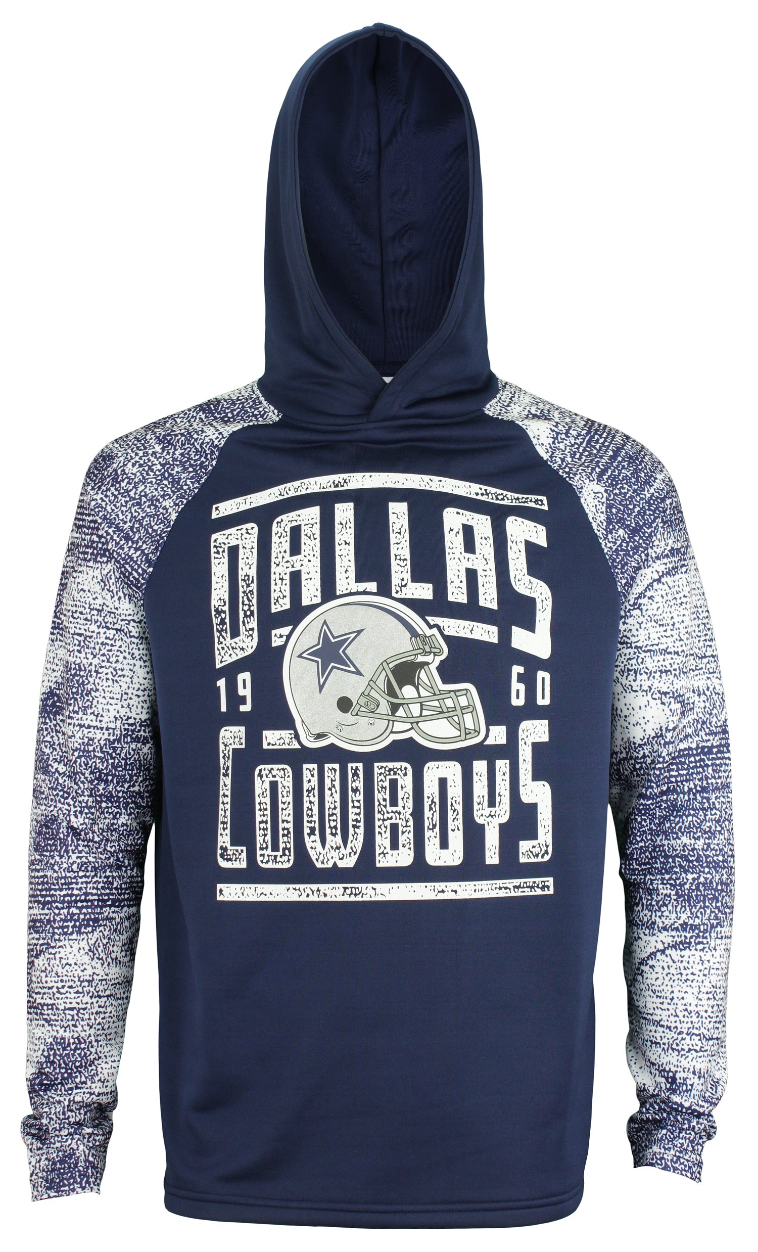 Zubaz NFL Men's Dallas Cowboys Lightweight EST Hoodie With Static Sleeves