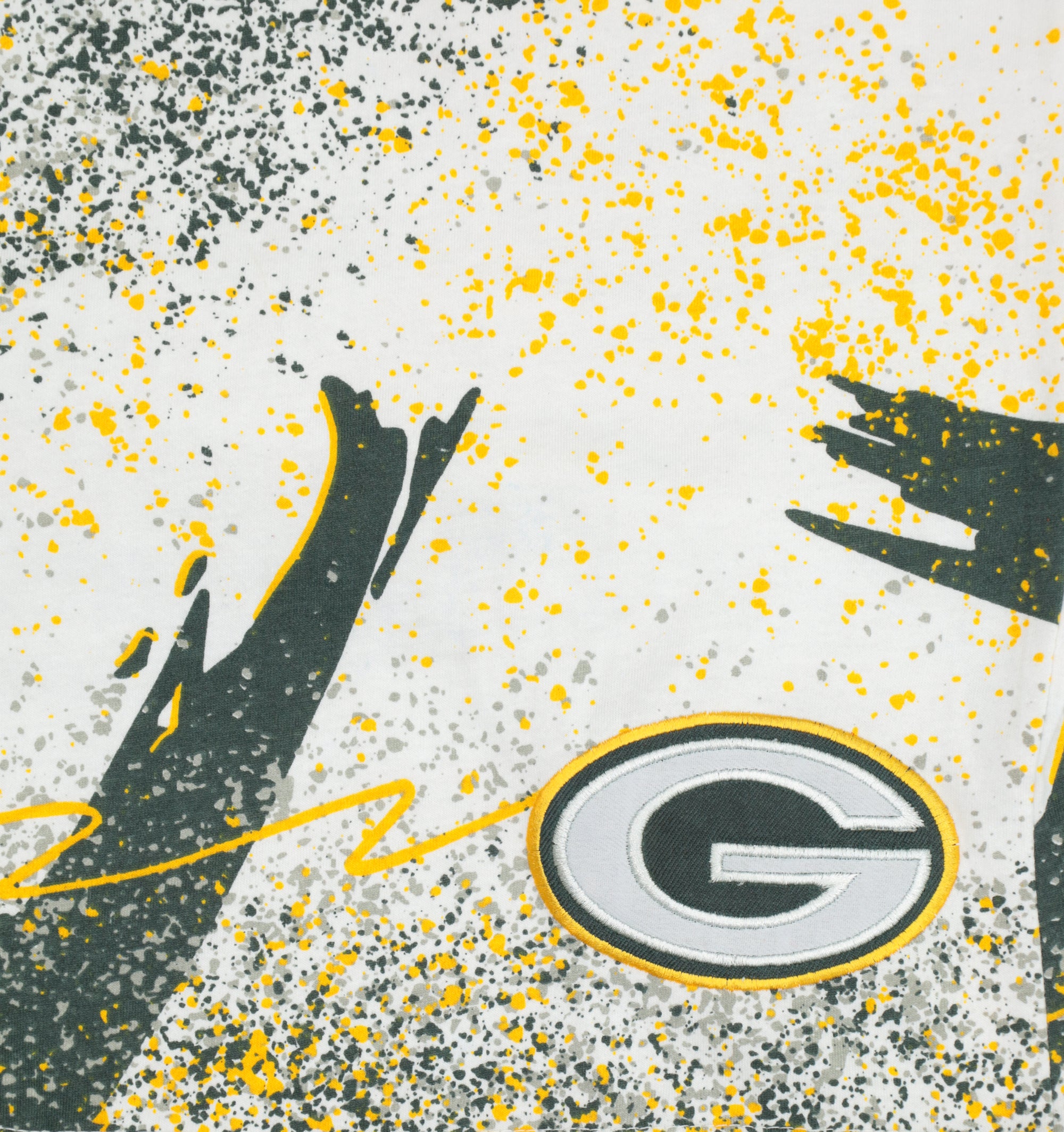 Zubaz NFL Adult Unisex Z88 Embroidered Confetti 3 Team Color Shorts, Green Bay Packers