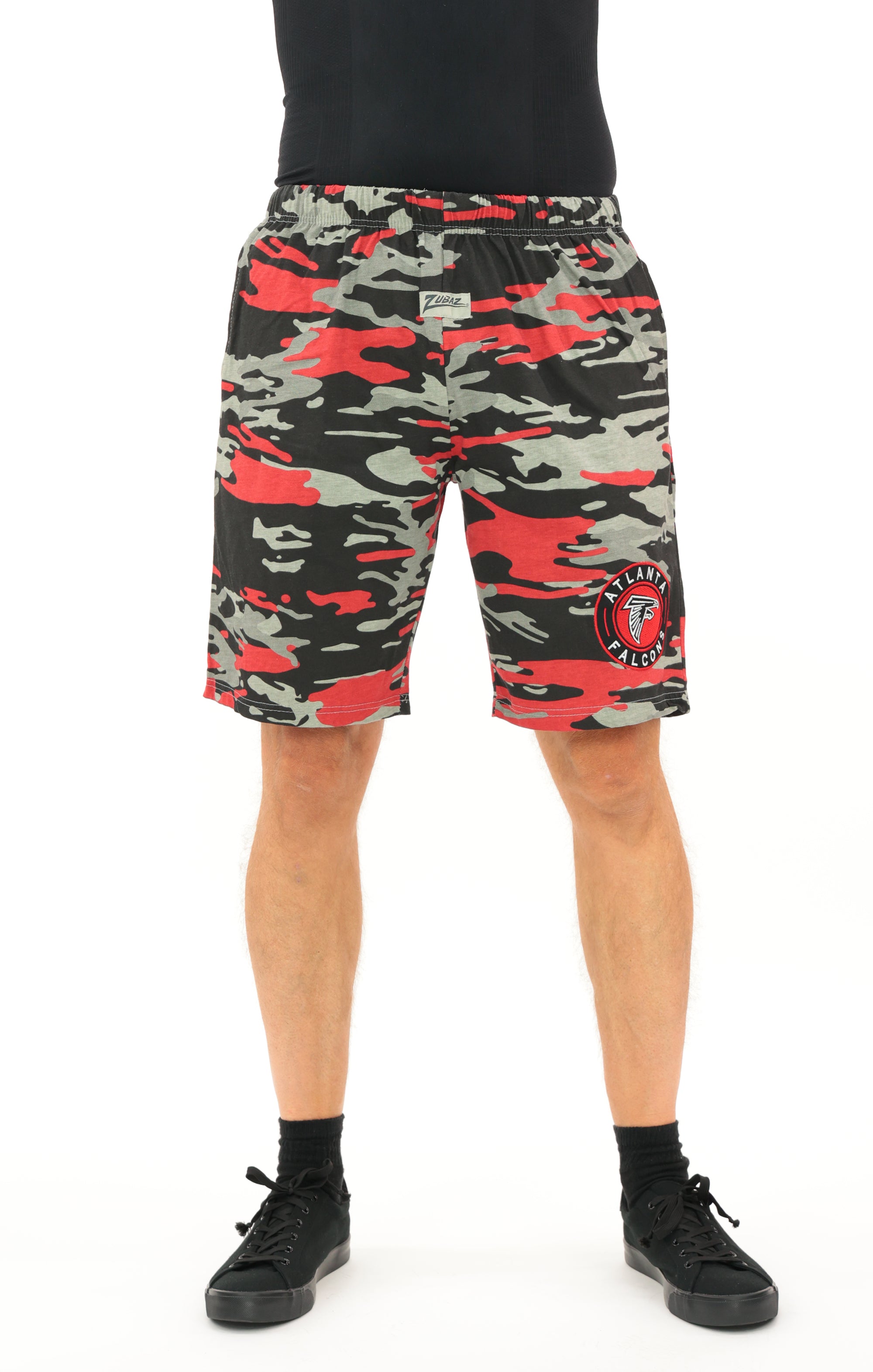 Zubaz NFL Adult Unisex Z88 Embroidered Alt Camo Shorts, Atlanta Falcons