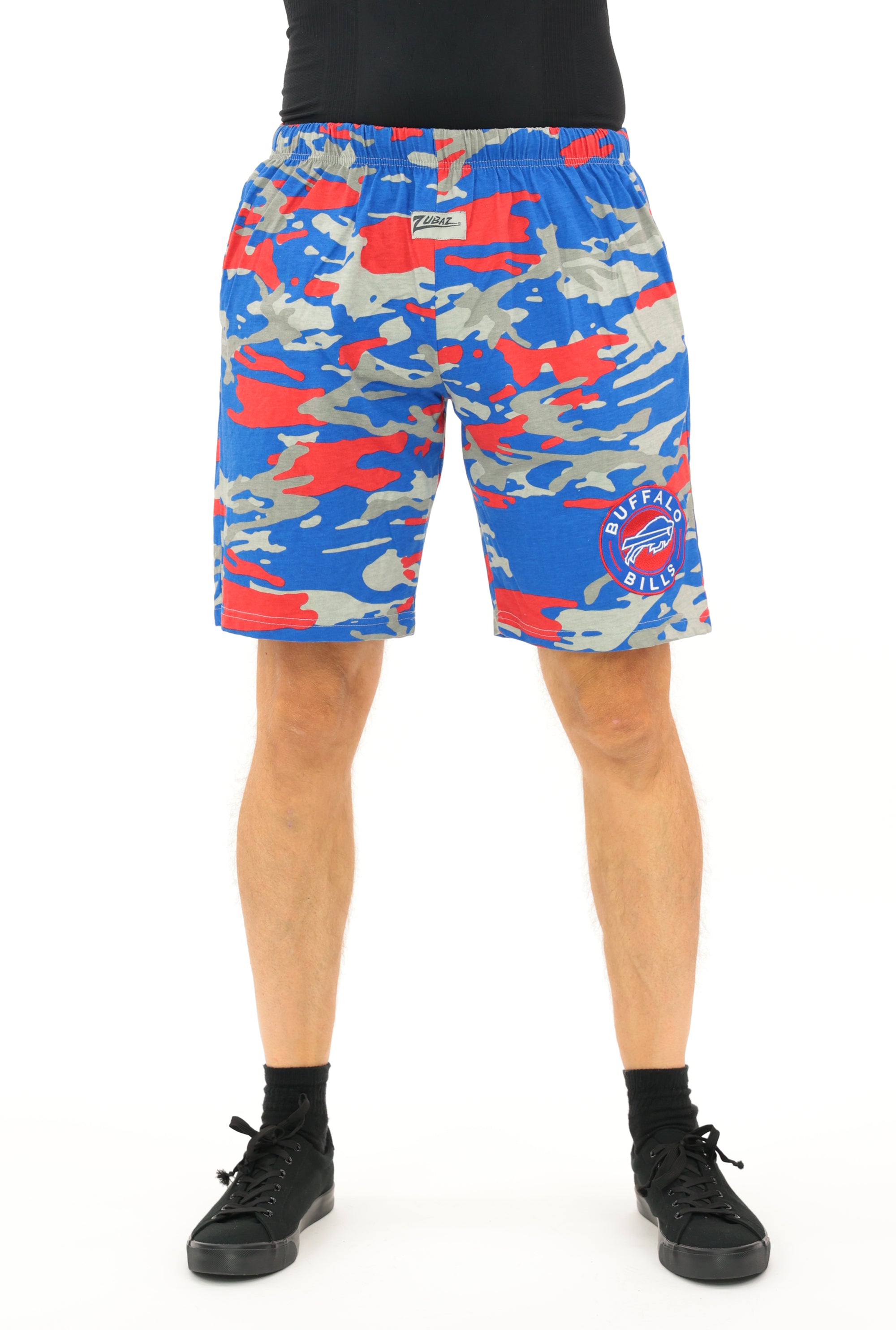 Zubaz NFL Adult Unisex Z88 Embroidered Alt Camo Shorts, Buffalo Bills