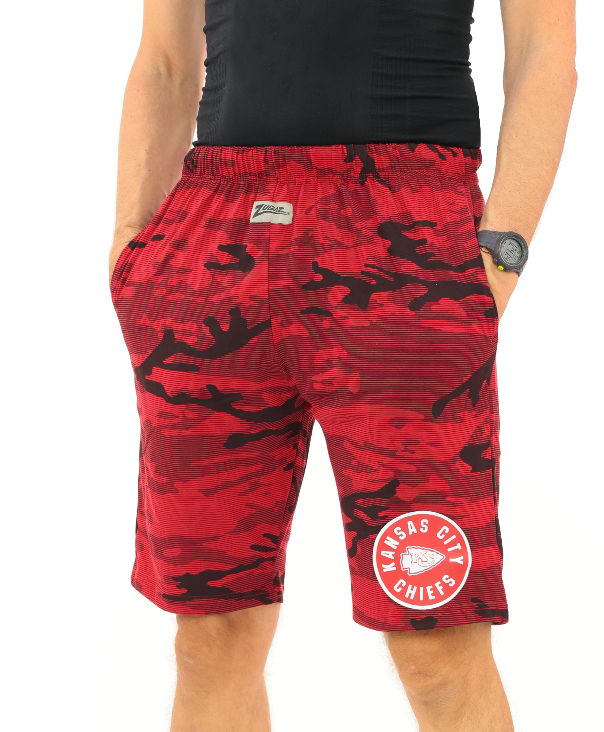 Zubaz NFL Adult Unisex Z88 Camo Lines Shorts, Kansas City Chiefs - Official NFL Chiefs Zubaz Apparel (64 of 64)