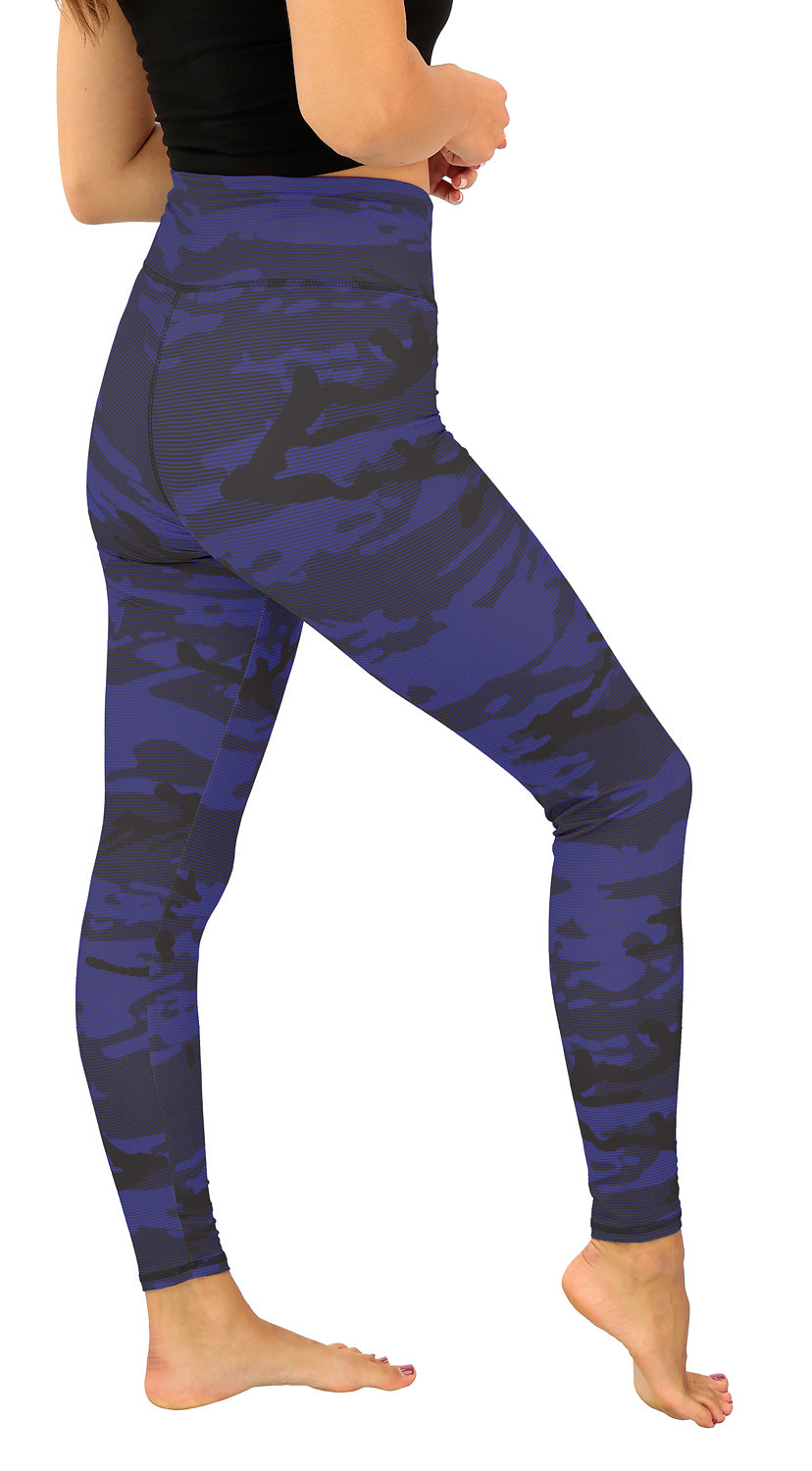 Zubaz NFL Women's Goal Line Camo Line Leggings, Baltimore Ravens