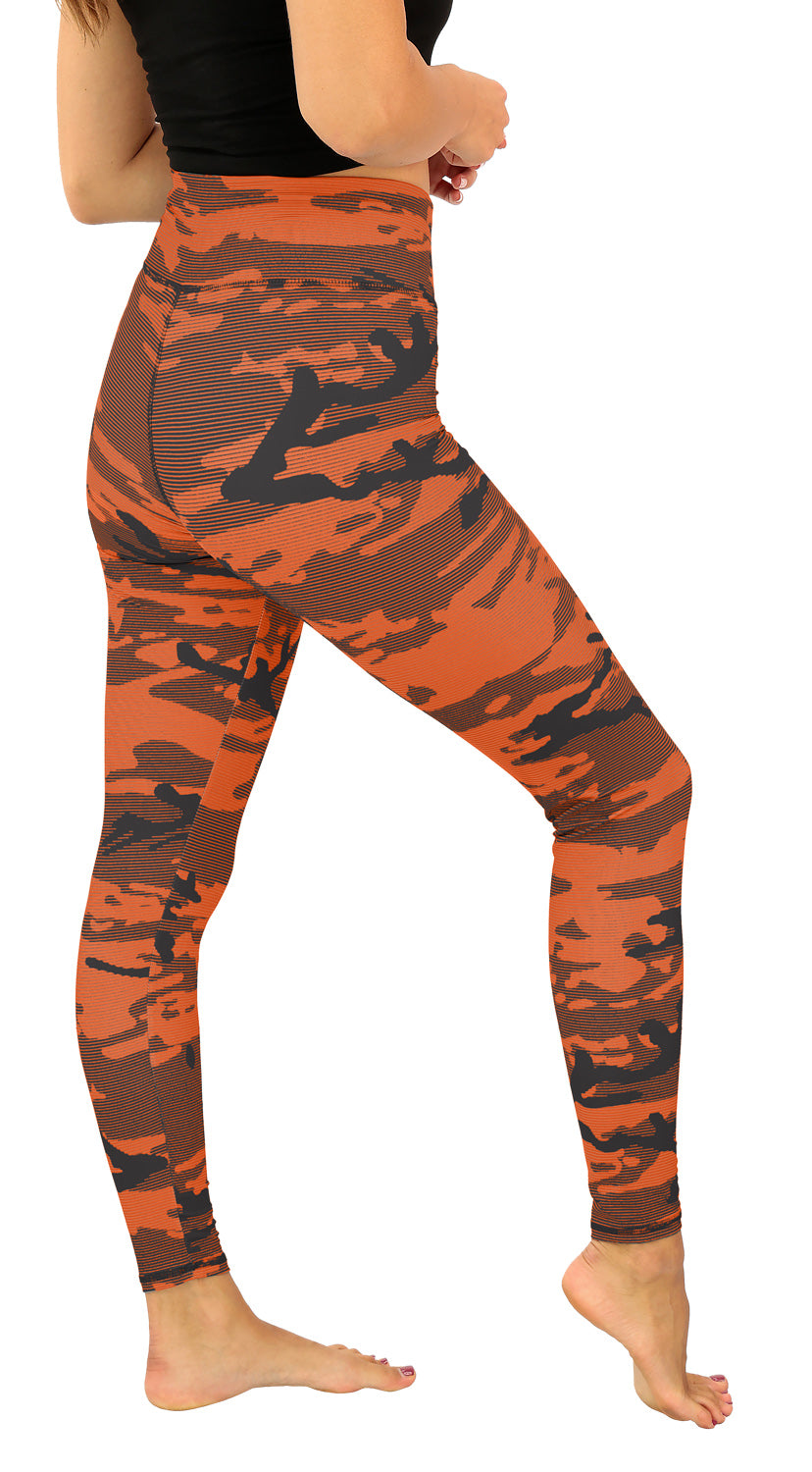 Zubaz NFL Women's Goal Line Camo Line Leggings, Cincinnati Bengals