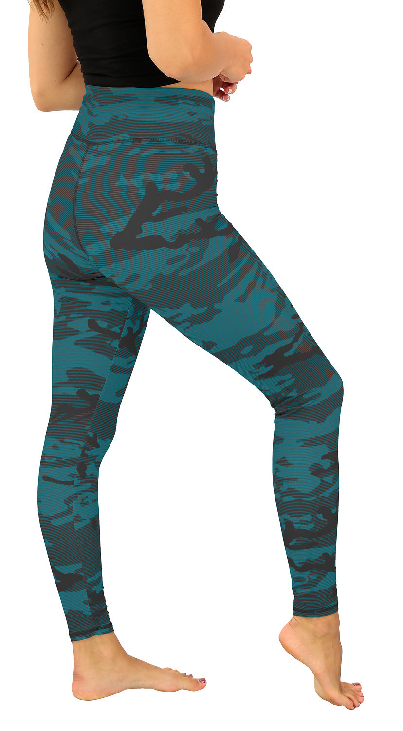 Zubaz NFL Women's Goal Line Camo Line Leggings, Jacksonville Jaguars - Official NFL Jaguars Zubaz Apparel (3 of 4)