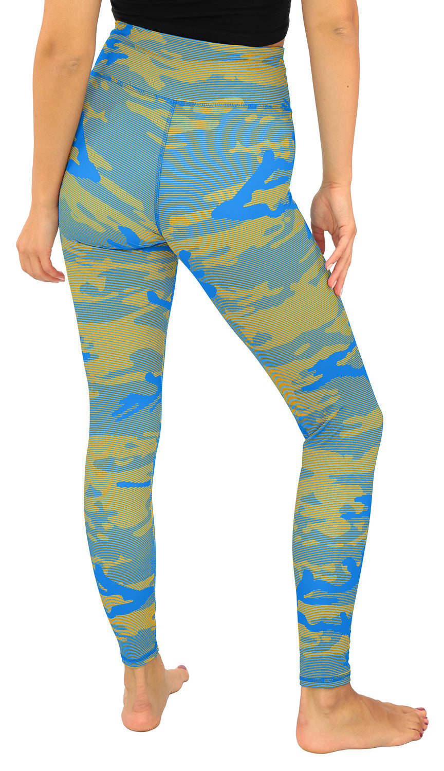Zubaz NFL Women's Goal Line Camo Line Leggings, Los Angeles Chargers