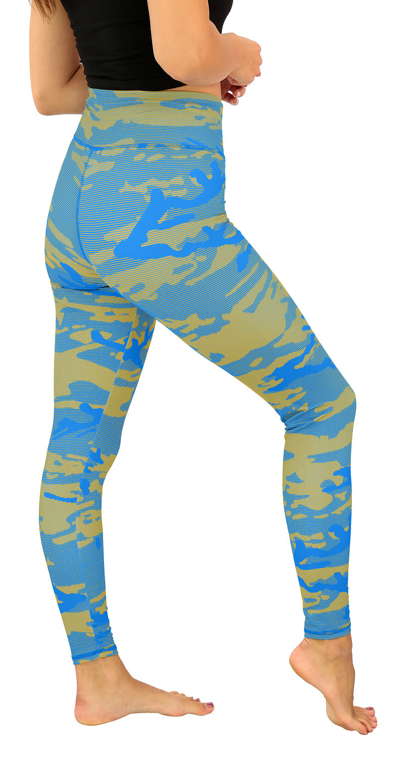 Zubaz NFL Women's Goal Line Camo Line Leggings, Los Angeles Chargers