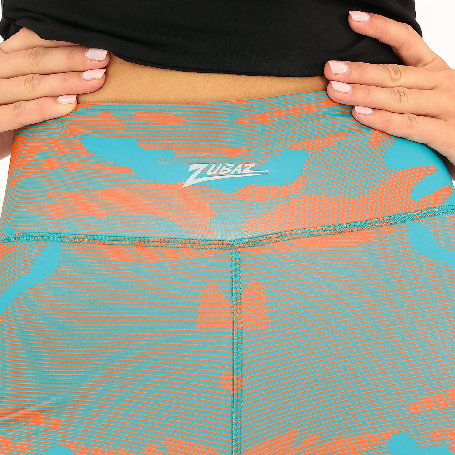 Zubaz NFL Women's Goal Line Camo Line Leggings, Miami Dolphins