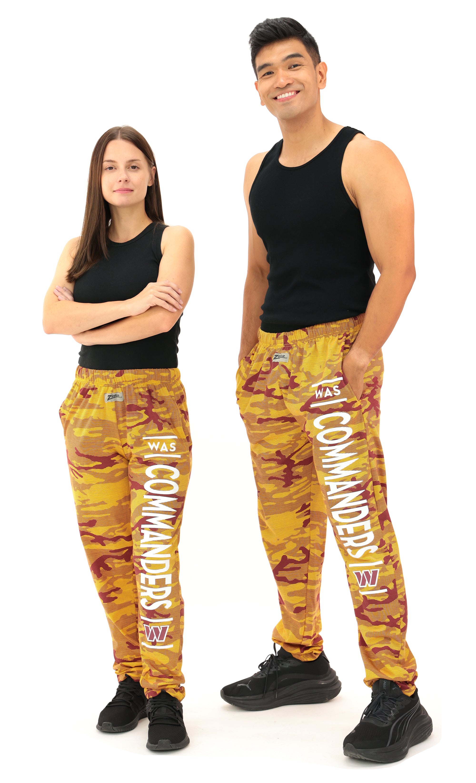 Zubaz NFL Adult Unisex Z88 Camo Lines Pants, Washington Commanders